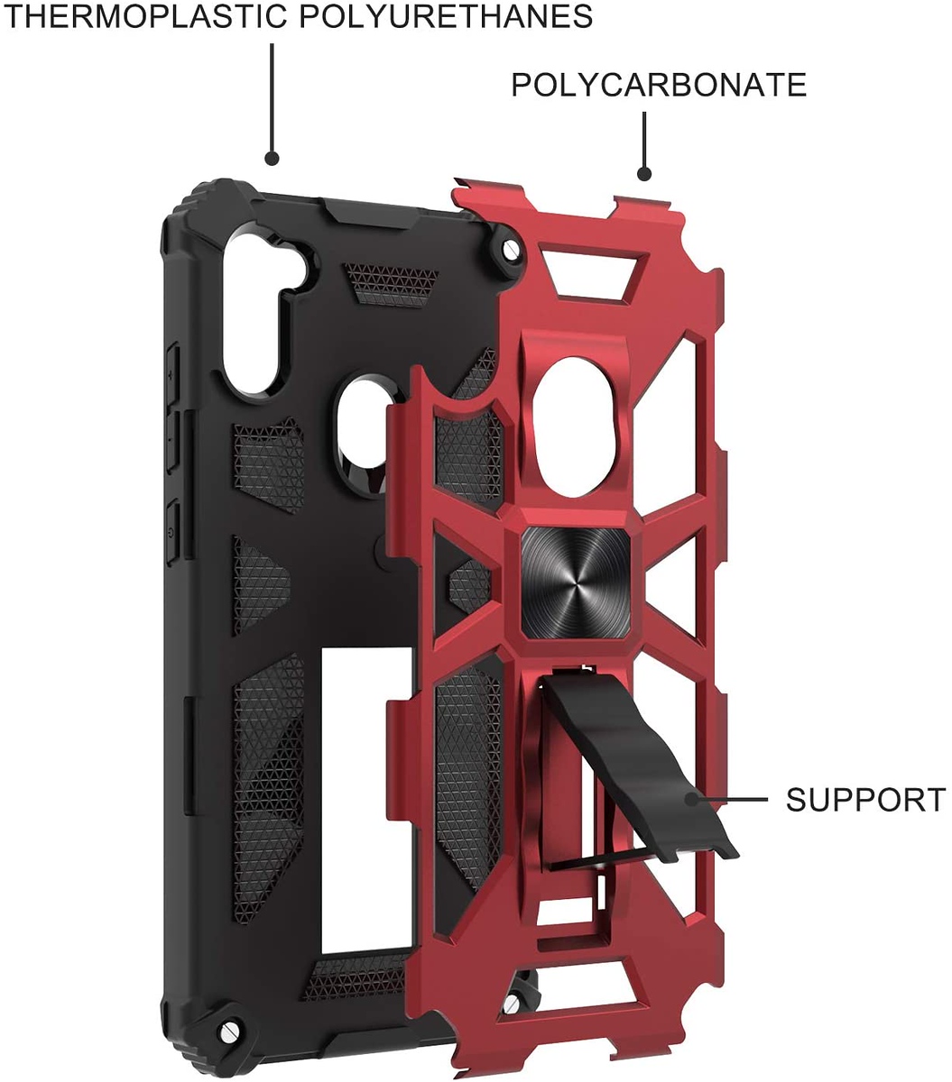 Funda rígida híbrida de doble capa para Boost Mobile Celero 5G con soporte invisible - Imagen 30 de 33