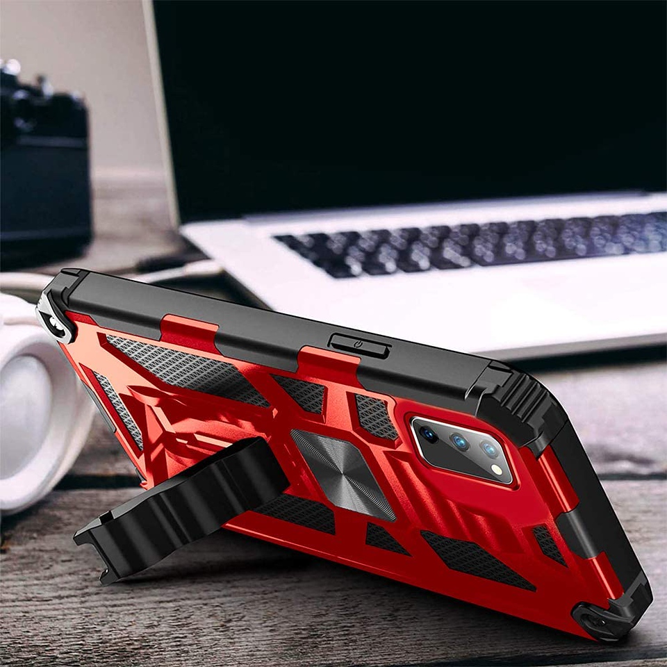 Funda rígida híbrida de doble capa para Boost Mobile Celero 5G con soporte invisible - Imagen 32 de 33