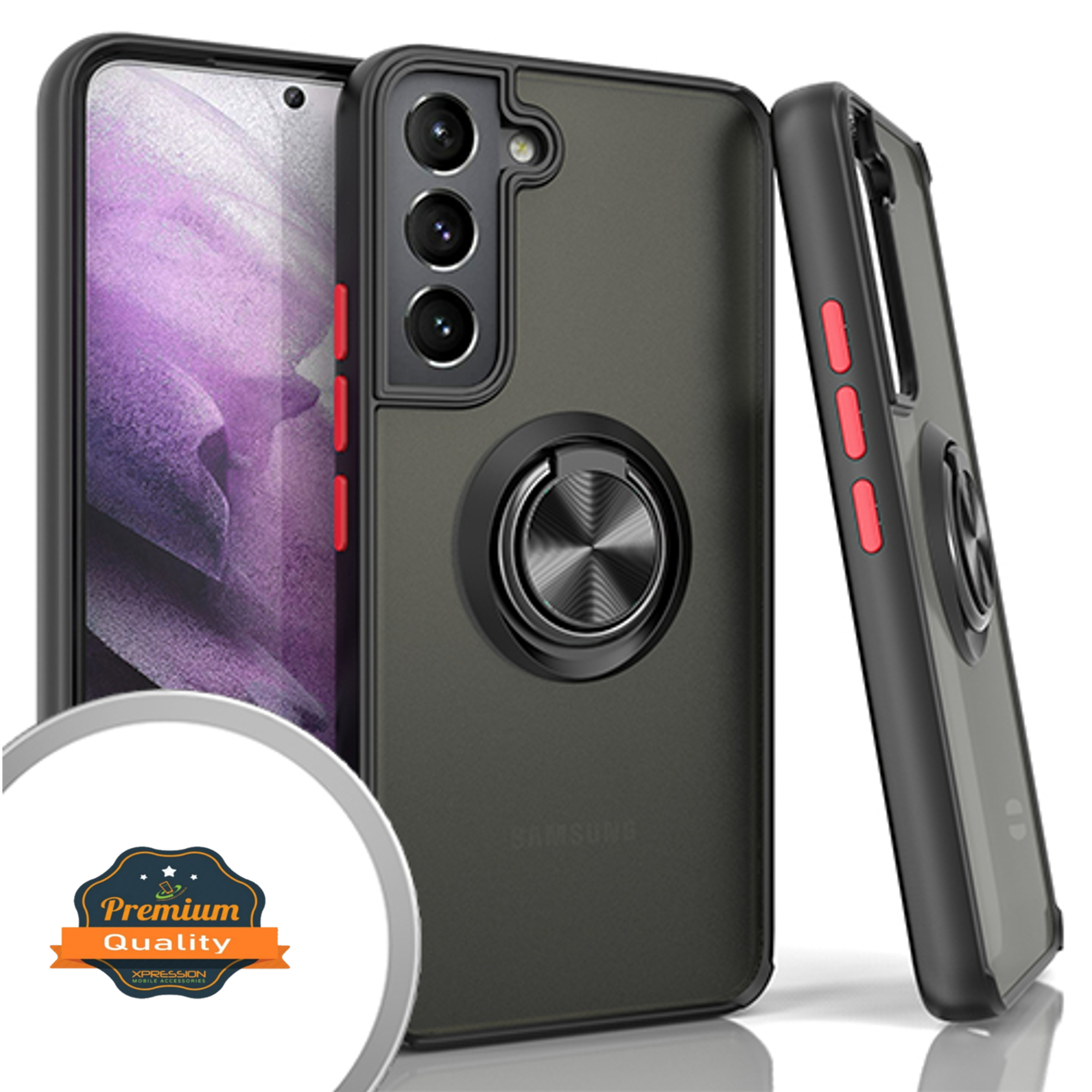 For Samsung Galaxy S22 /Plus Ultra Ring Stand Hybrid Matte TPU Hard Case Cover - Picture 10 of 46
