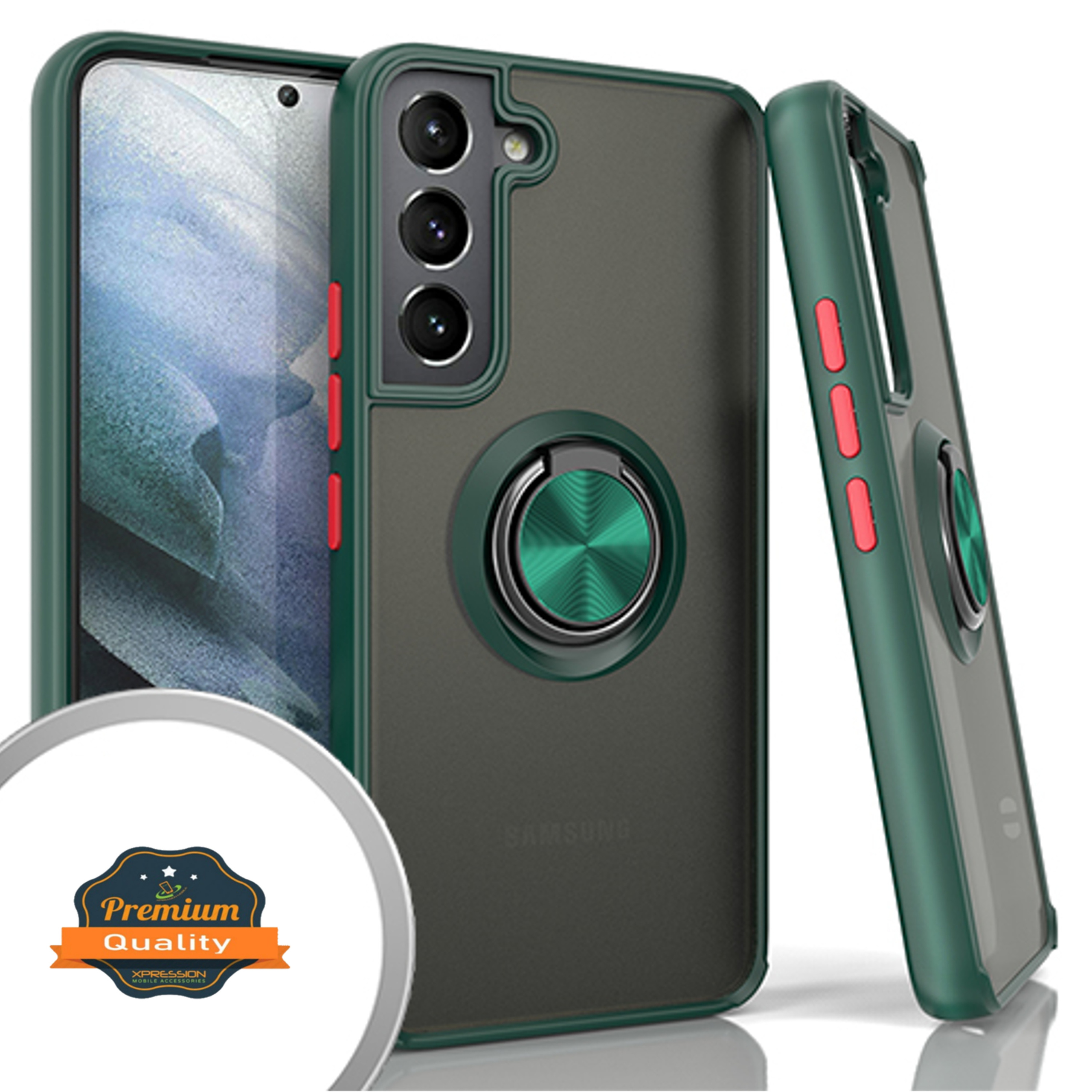 For Samsung Galaxy S22 /Plus Ultra Ring Stand Hybrid Matte TPU Hard Case Cover - Picture 37 of 46