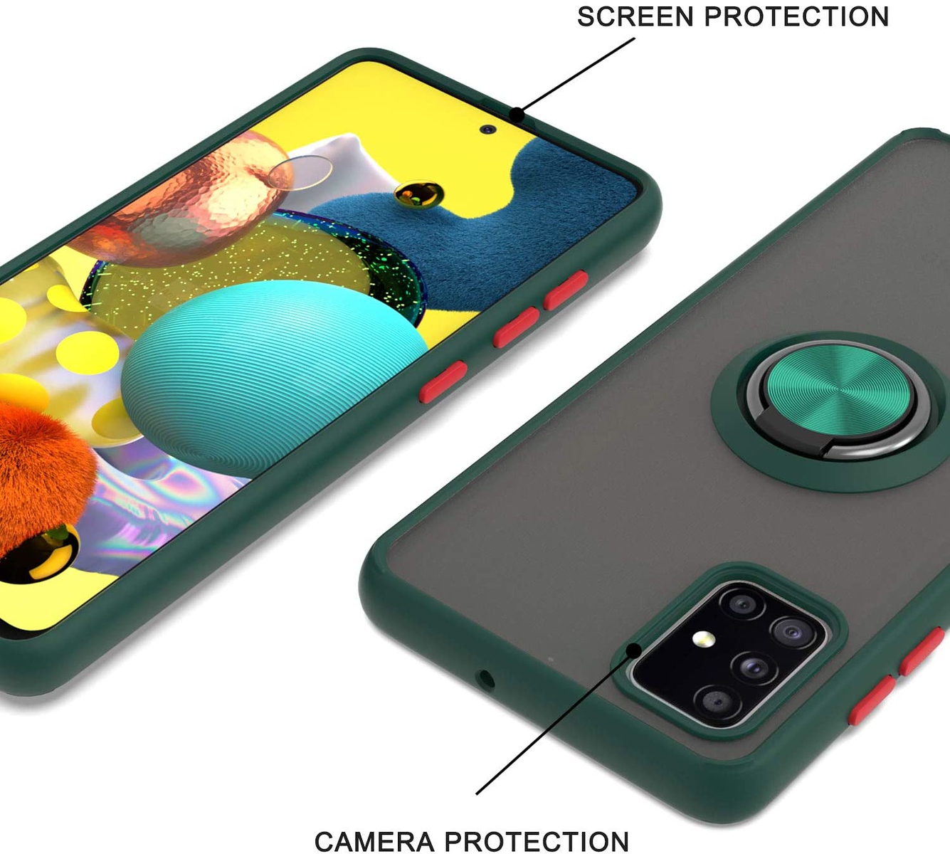For Samsung Galaxy S22 /Plus Ultra Ring Stand Hybrid Matte TPU Hard Case Cover - Picture 43 of 46