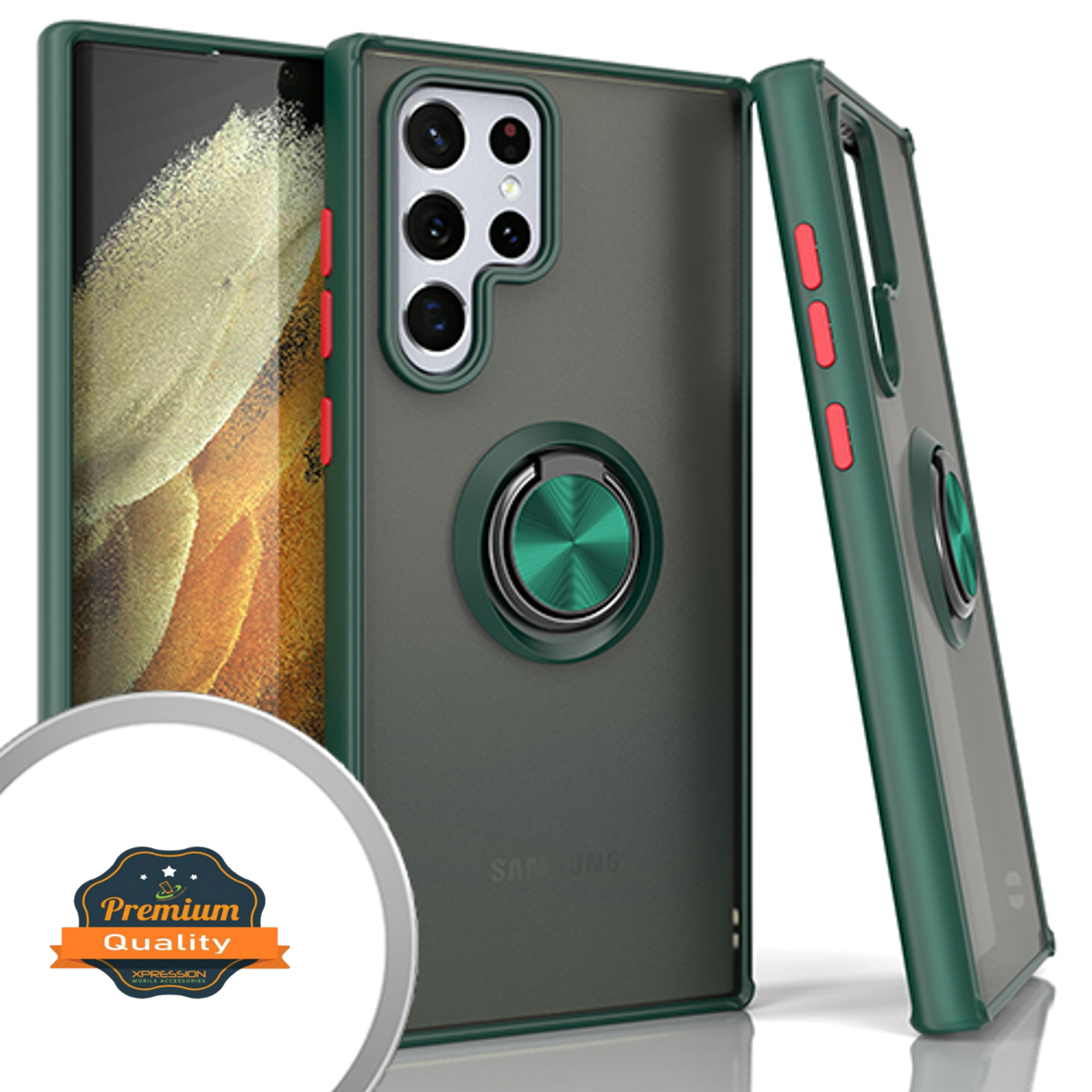 For Samsung Galaxy S22 /Plus Ultra Ring Stand Hybrid Matte TPU Hard Case Cover - Picture 46 of 46