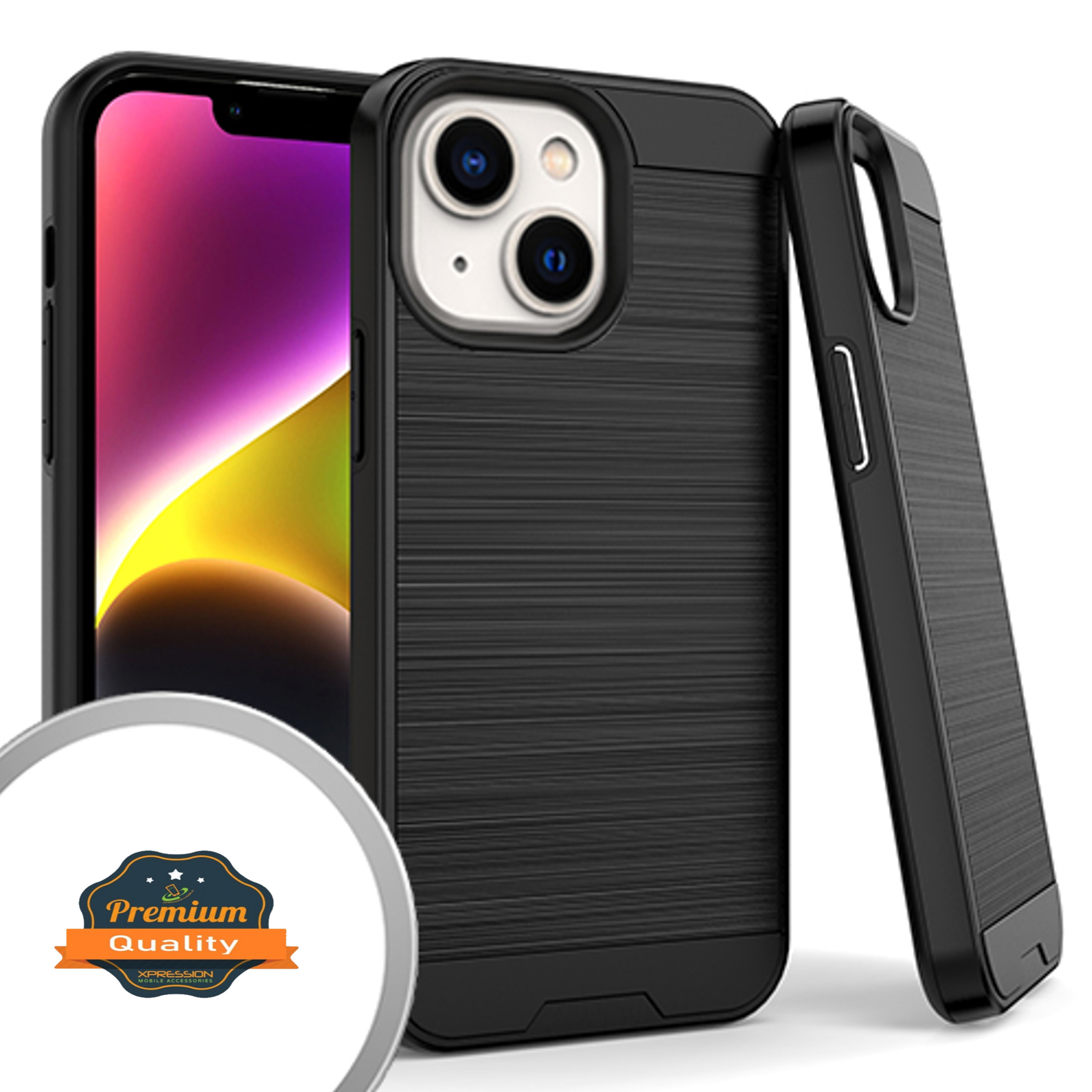 新品未使用hendershemeiPhone case iPhone15Pro For Apple iPhone 15 Pro Max Hybrid Brushed Metal Rugged