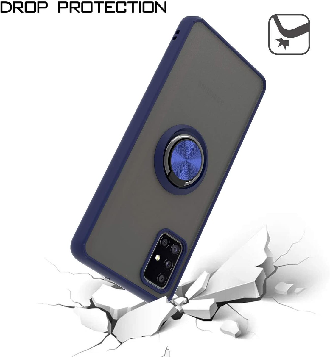 Funda híbrida de poliuretano termoplástico mate PC con soporte para anillo de dedo para LG K53 K52 cubierta de absorción de impactos - Imagen 23 de 33