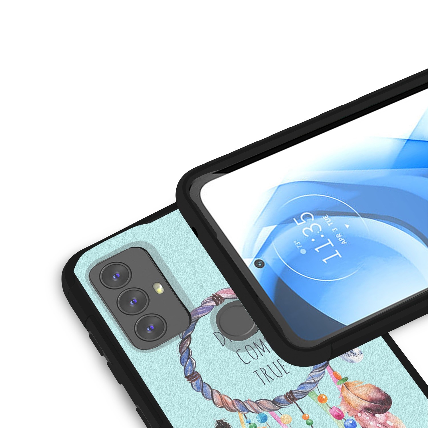 Funda protectora rígida de goma híbrida de doble capa para AT&T Propel 5G absorción de impactos - Imagen 7 de 73
