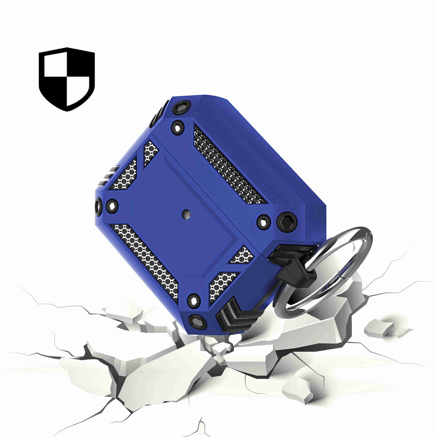 Für Apple AirPods 2 1 Shock Hybrid Karabiner & Schalter Verschluss Robuste Hülle Cover - Bild 11 von 25