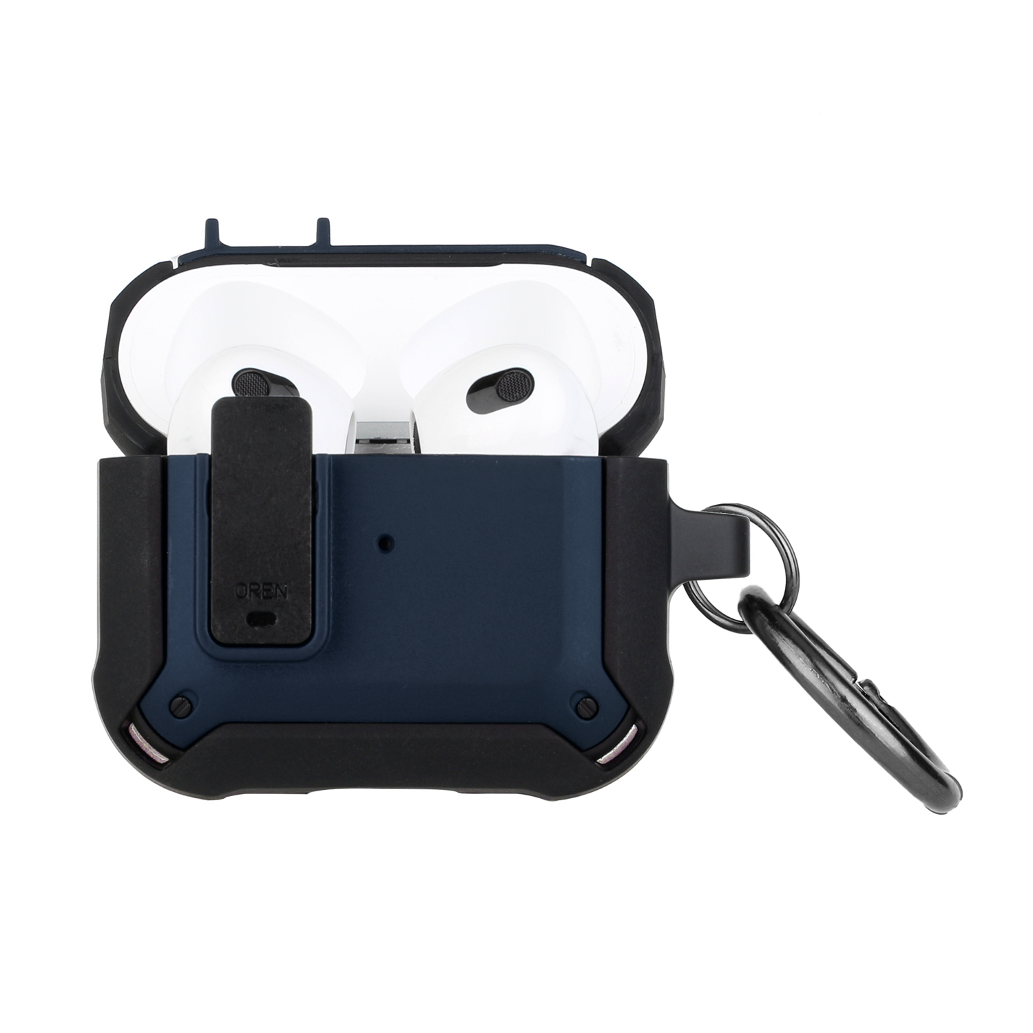 Für Apple AirPods 2 1 Shock Hybrid Karabiner & Schalter Verschluss Robuste Hülle Cover - Bild 15 von 25