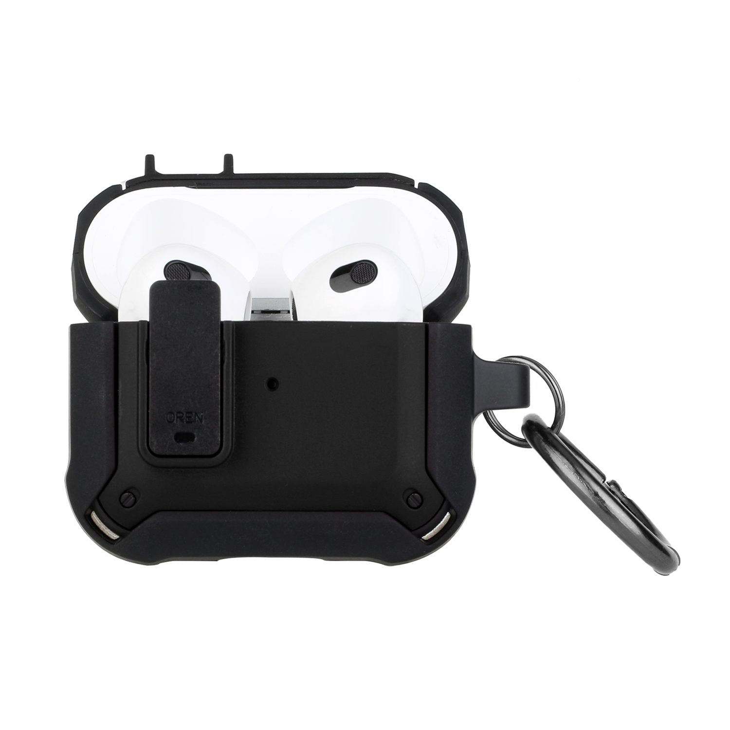 Für Apple AirPods 2 1 Shock Hybrid Karabiner & Schalter Verschluss Robuste Hülle Cover - Bild 25 von 25