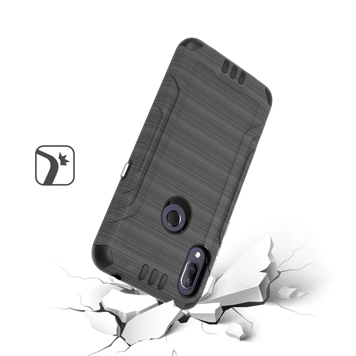 Für AT&T Calypso U318AA Hybrid 2 in 1 Panzer Pinsel Textur Stoßfest Hülle Cover - Bild 35 von 84