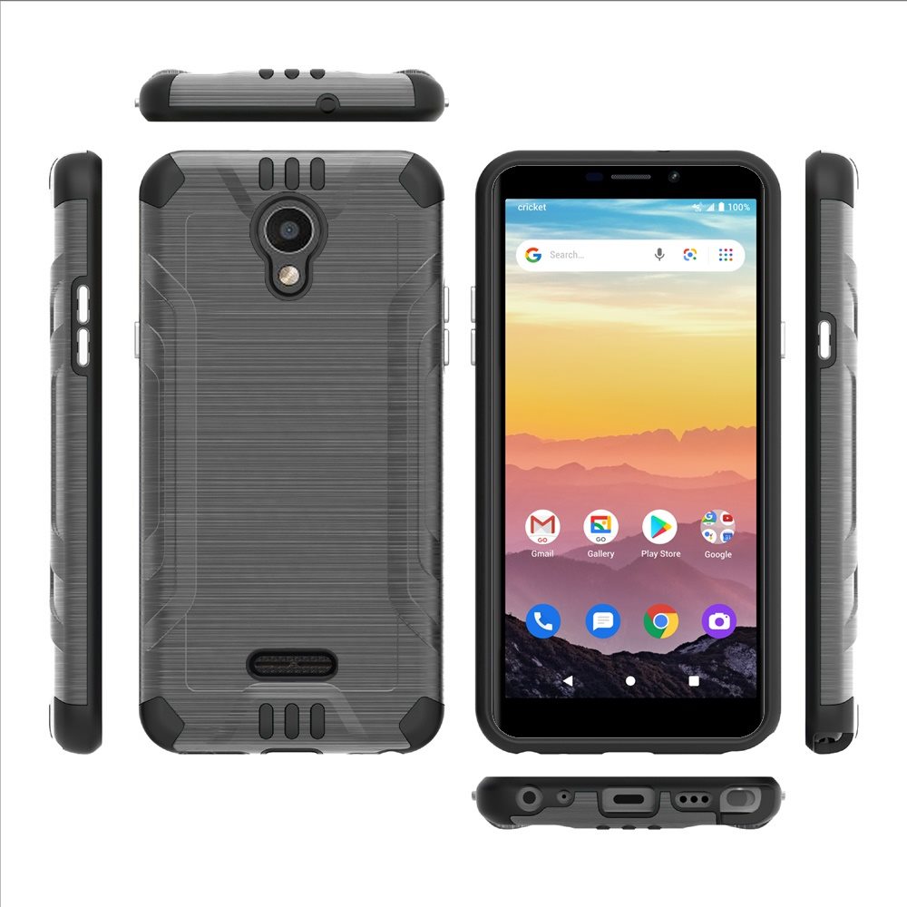 Für AT&T Calypso U318AA Hybrid 2 in 1 Panzer Pinsel Textur Stoßfest Hülle Cover - Bild 32 von 84