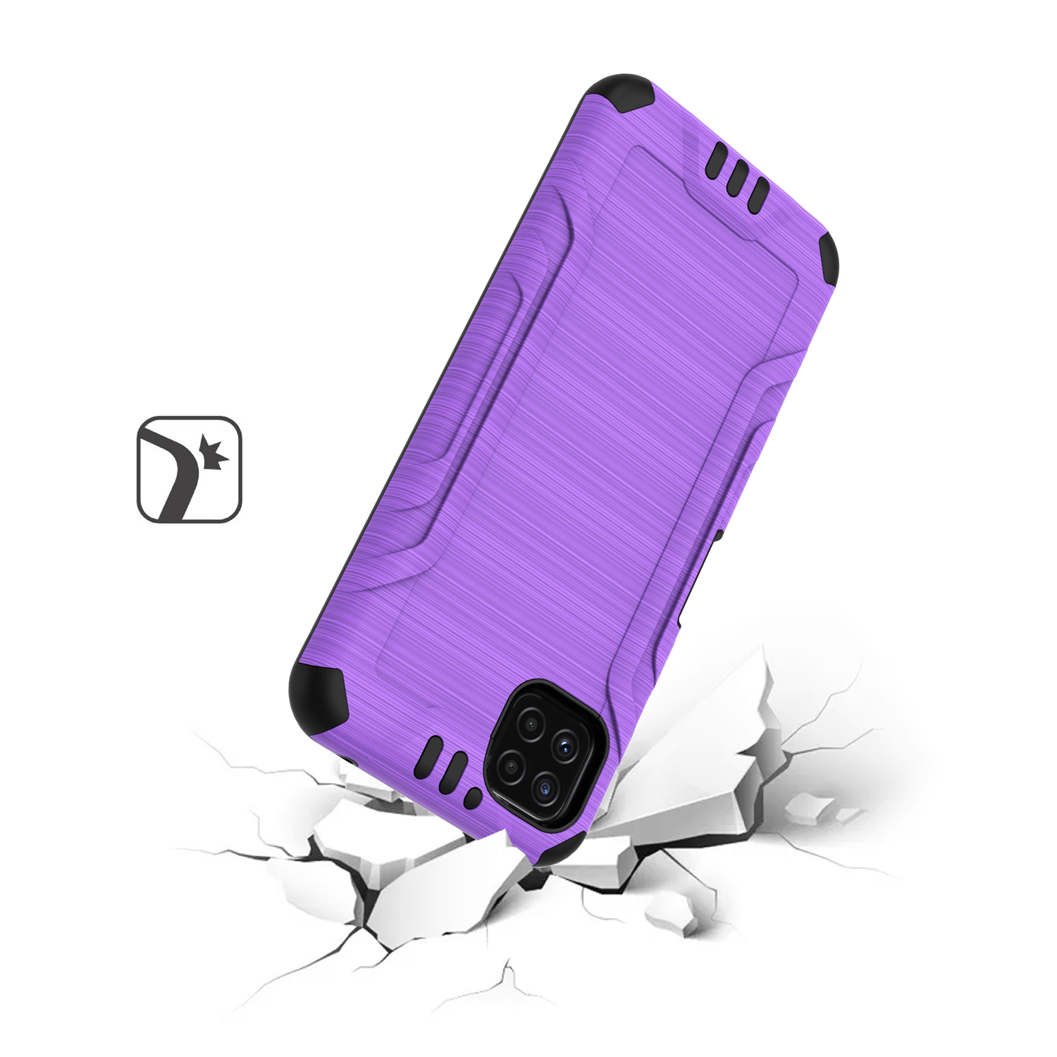 Custodia texture spazzola armatura sottile doppio strato ibrida per Boost Mobile Celero 5G - Foto 76 di 84