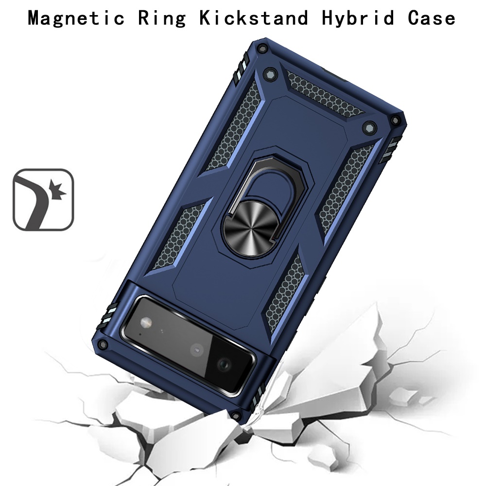 For Boost Mobile Celero 5G Hybrid Durable Dual Layer 360 Ring Stand Holder Cover - Picture 21 of 32