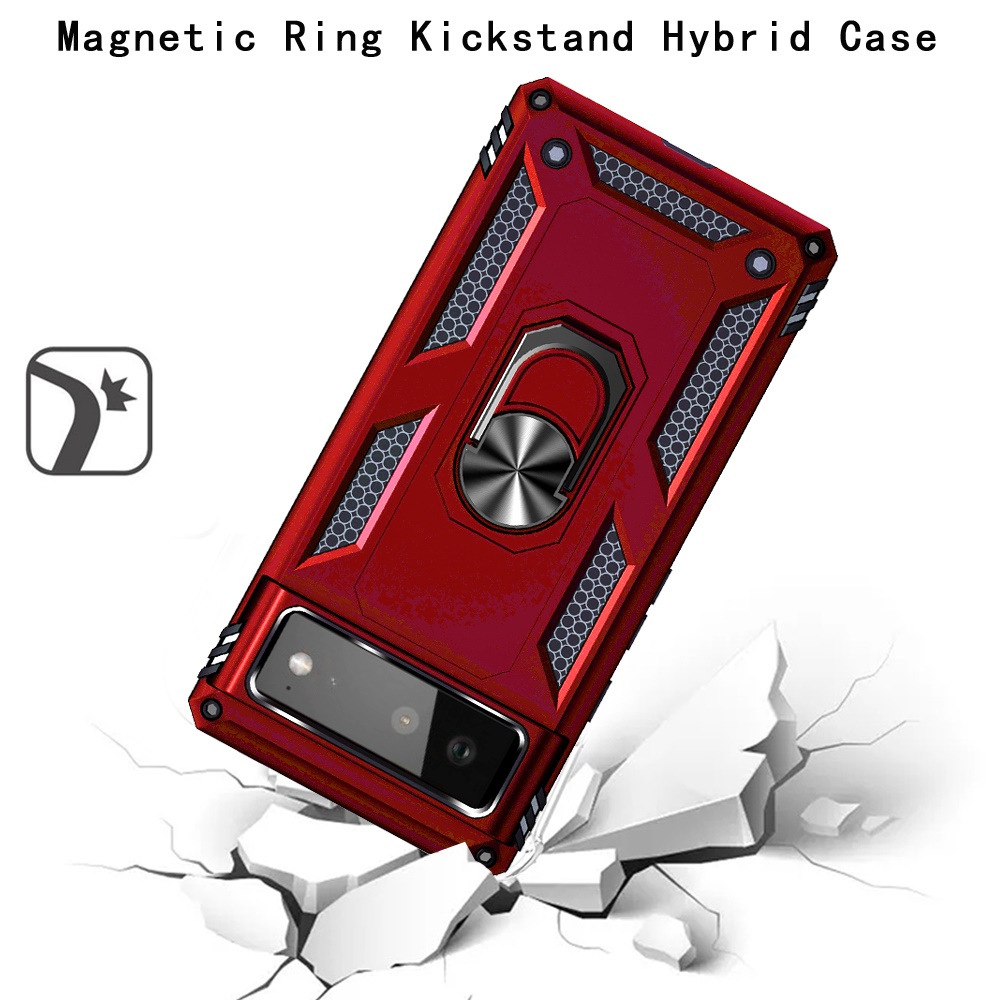 For Boost Mobile Celero 5G Hybrid Durable Dual Layer 360 Ring Stand Holder Cover - Picture 28 of 32