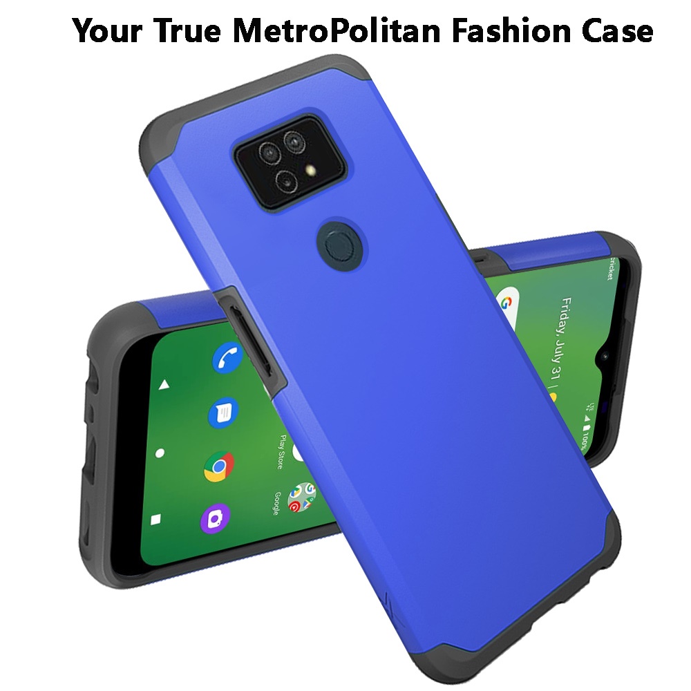 For Cricket Dream 5G Slim Shockproof Hybrid Dual Layer PC + TPU Armor Case Cover - Picture 21 of 65