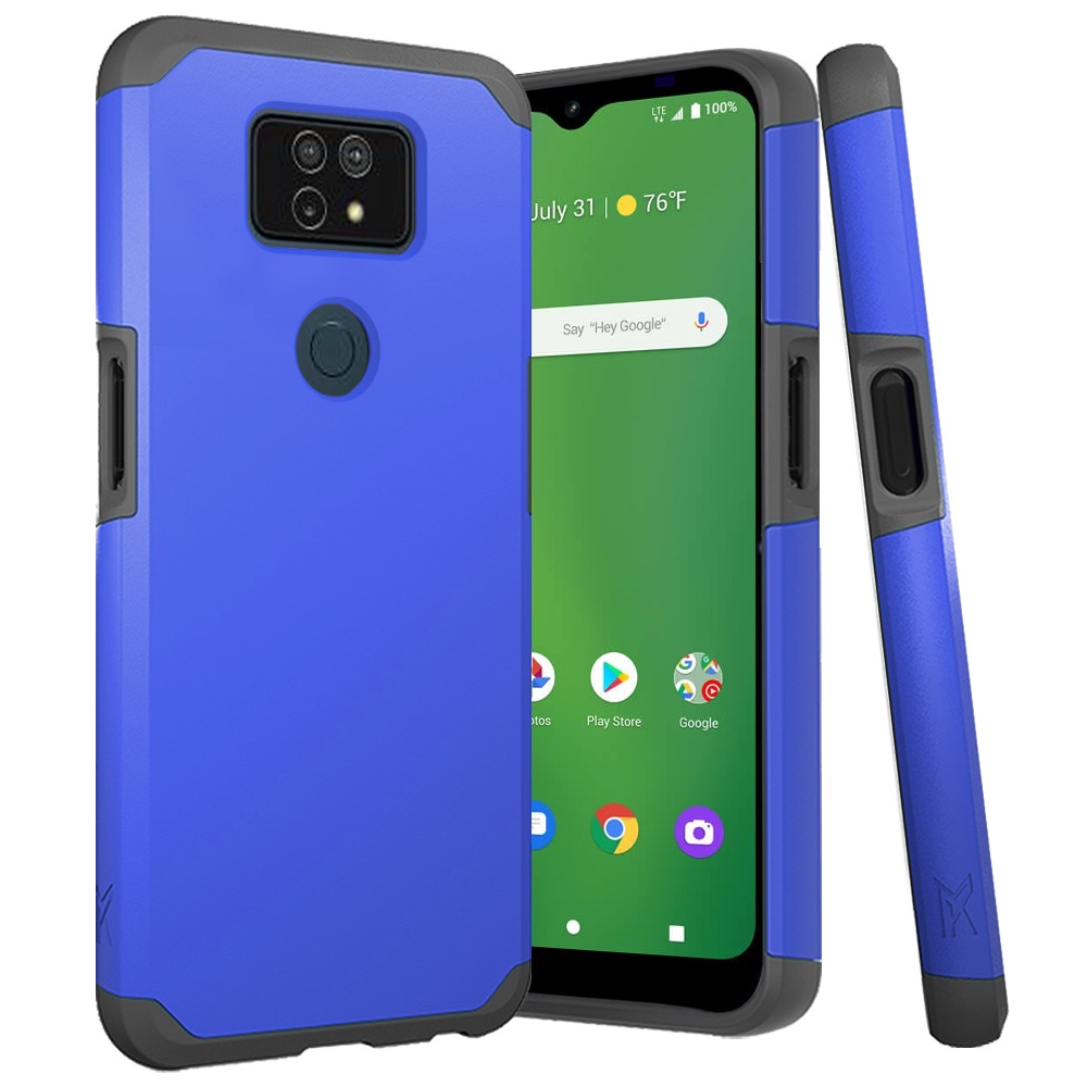 For Cricket Dream 5G Slim Shockproof Hybrid Dual Layer PC + TPU Armor Case Cover - Picture 20 of 65