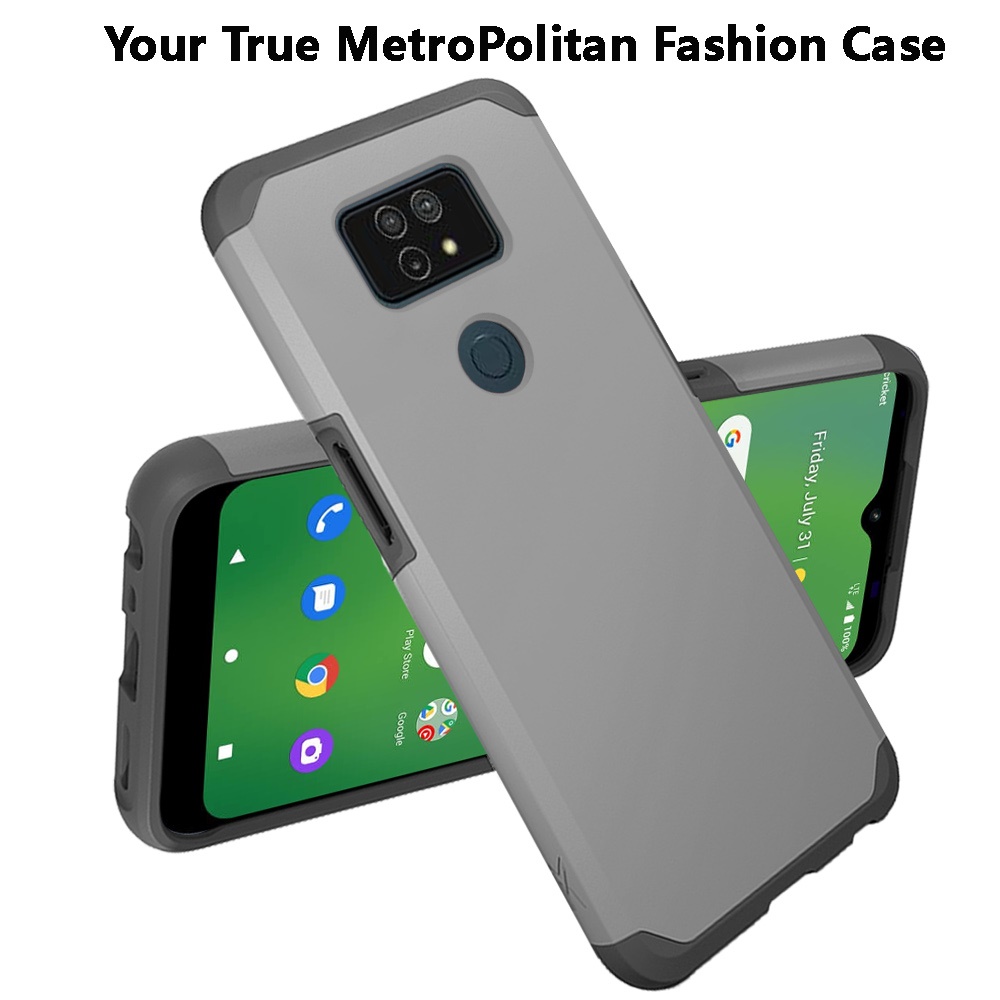 For Cricket Dream 5G Slim Shockproof Hybrid Dual Layer PC + TPU Armor Case Cover - Picture 61 of 65