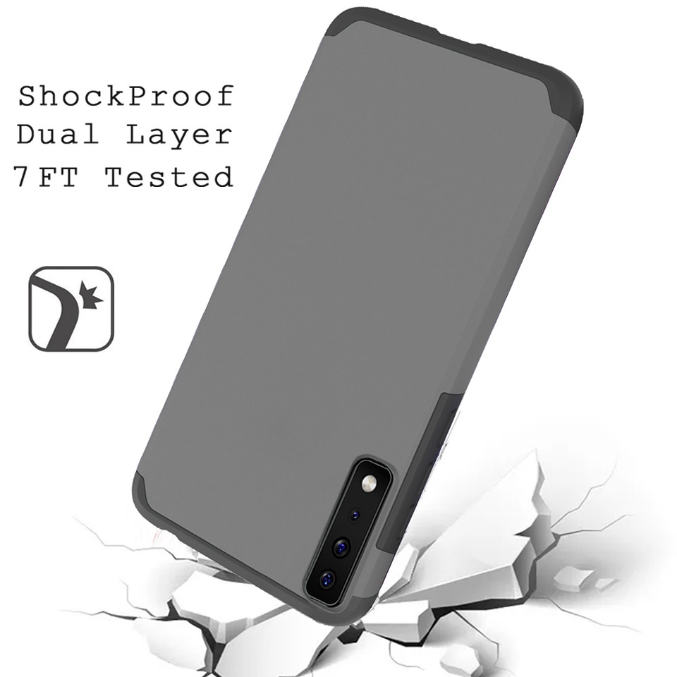 For Cricket Dream 5G Slim Shockproof Hybrid Dual Layer PC + TPU Armor Case Cover - Picture 65 of 65
