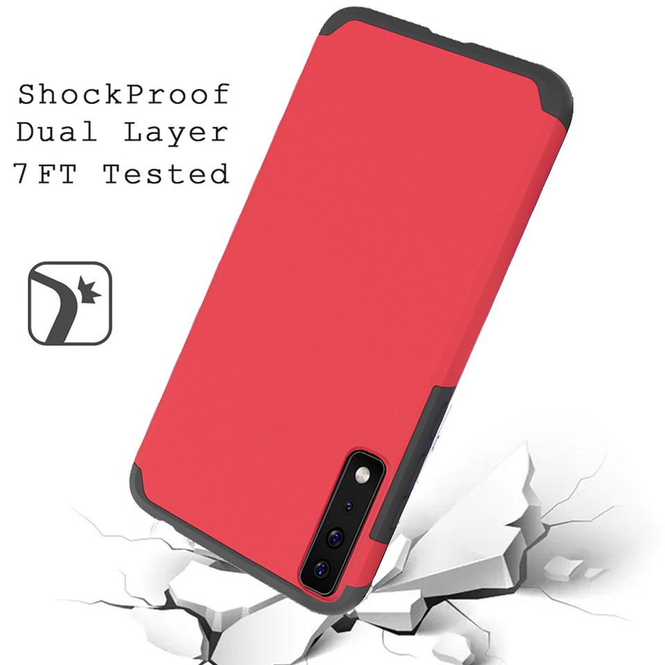 For Cricket Dream 5G Slim Shockproof Hybrid Dual Layer PC + TPU Armor Case Cover - Picture 33 of 65
