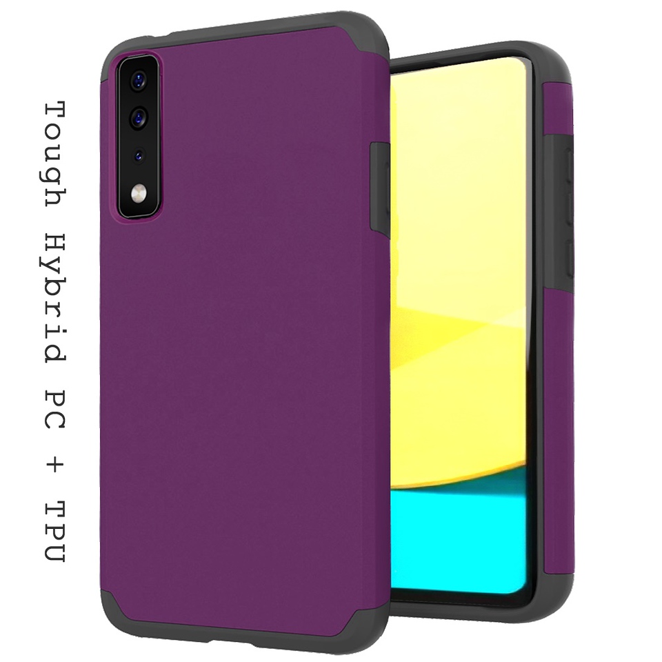 For Cricket Dream 5G Slim Shockproof Hybrid Dual Layer PC + TPU Armor Case Cover - Picture 48 of 65