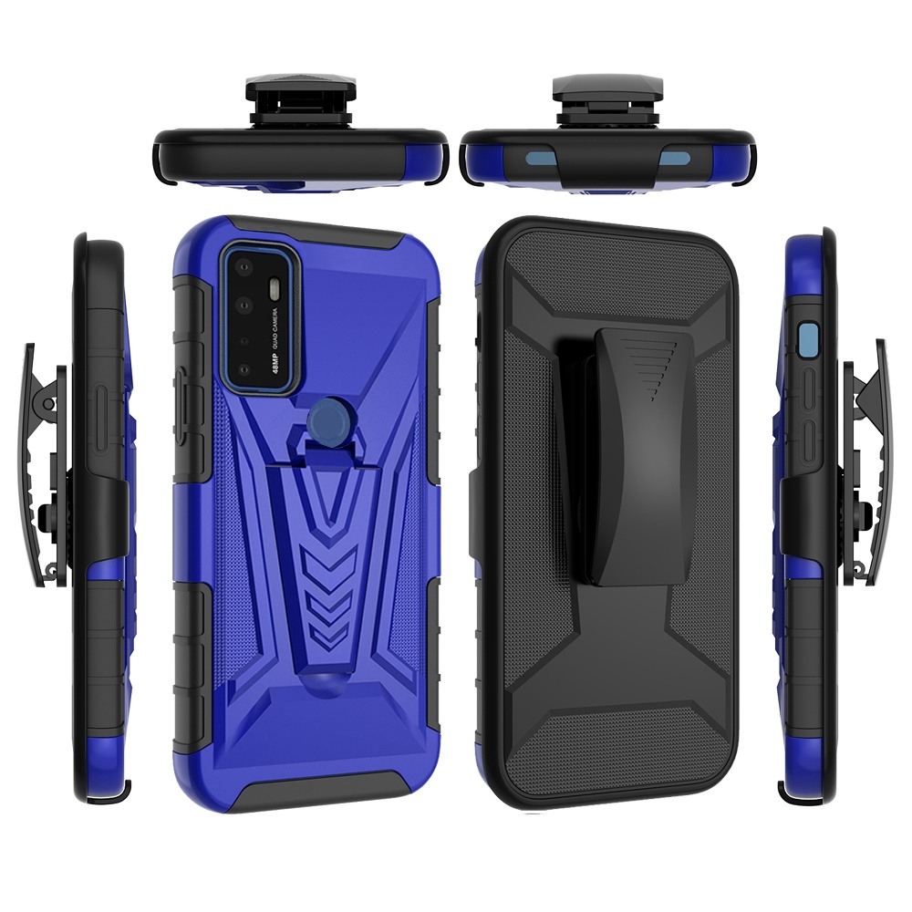 Funda híbrida con clip de cinturón giratorio para Cricket Dream 5G 3 en 1 - Imagen 17 de 29