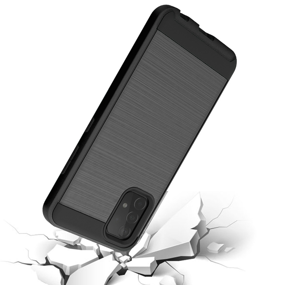 Funda cepillada resistente híbrida de poliuretano termoplástico + cubierta a prueba de golpes para PC para Samsung Galaxy A52 5G - Imagen 13 de 49