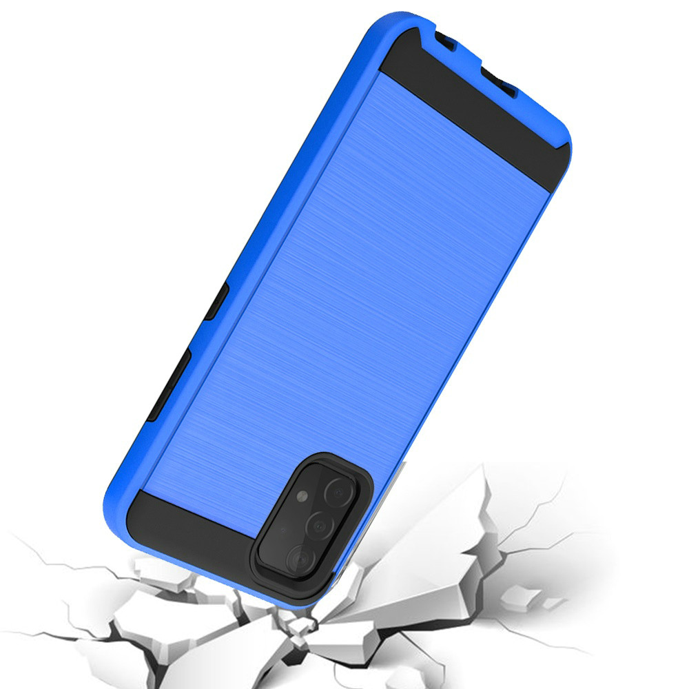 Funda cepillada resistente híbrida de poliuretano termoplástico + cubierta a prueba de golpes para PC para Samsung Galaxy A52 5G - Imagen 21 de 49