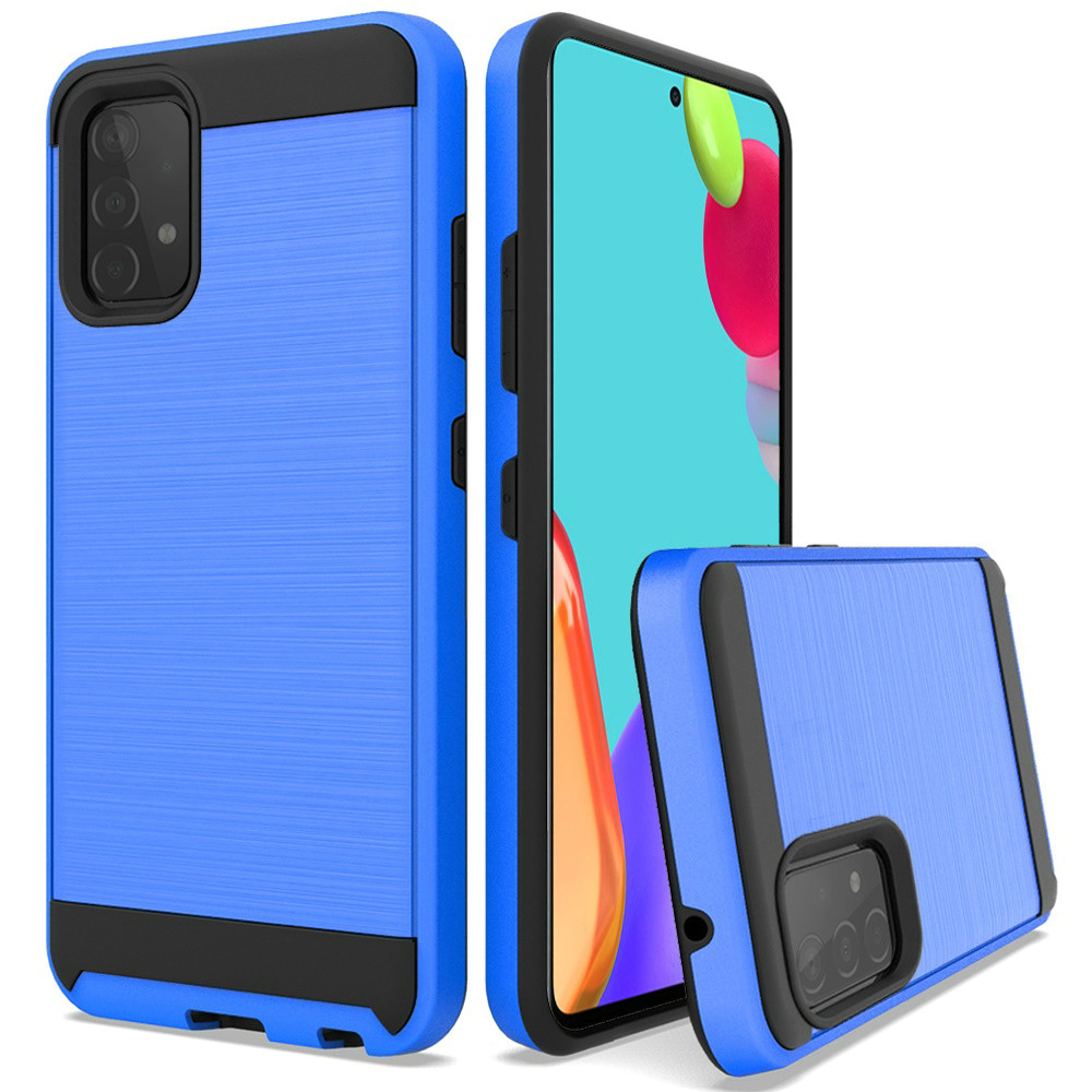 Funda cepillada resistente híbrida de poliuretano termoplástico + cubierta a prueba de golpes para PC para Samsung Galaxy A52 5G - Imagen 19 de 49