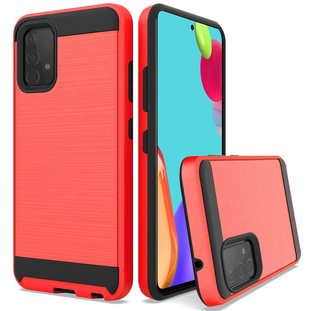 Funda cepillada resistente híbrida de poliuretano termoplástico + cubierta a prueba de golpes para PC para Samsung Galaxy A52 5G - Imagen 27 de 49