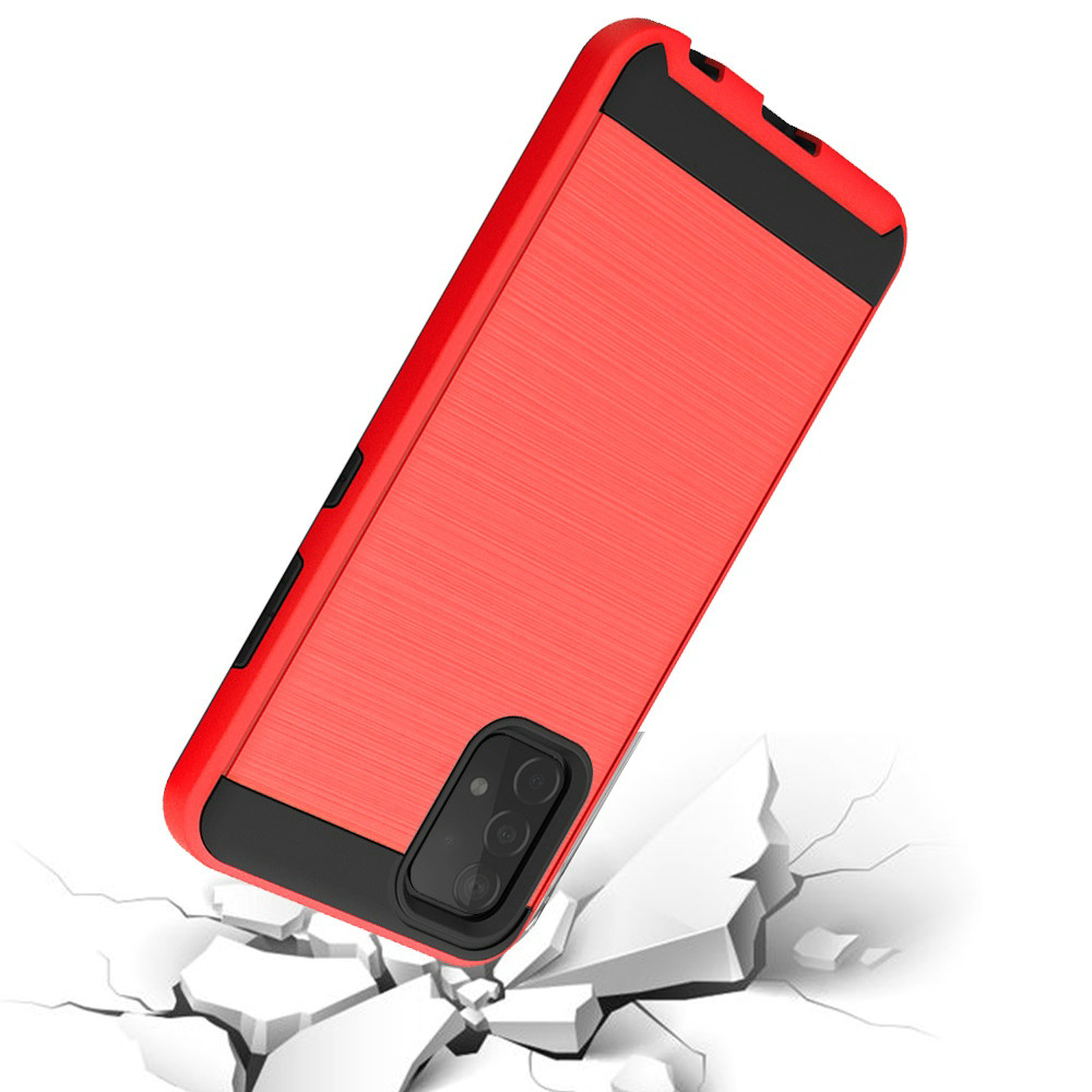 Funda cepillada resistente híbrida de poliuretano termoplástico + cubierta a prueba de golpes para PC para Samsung Galaxy A52 5G - Imagen 29 de 49