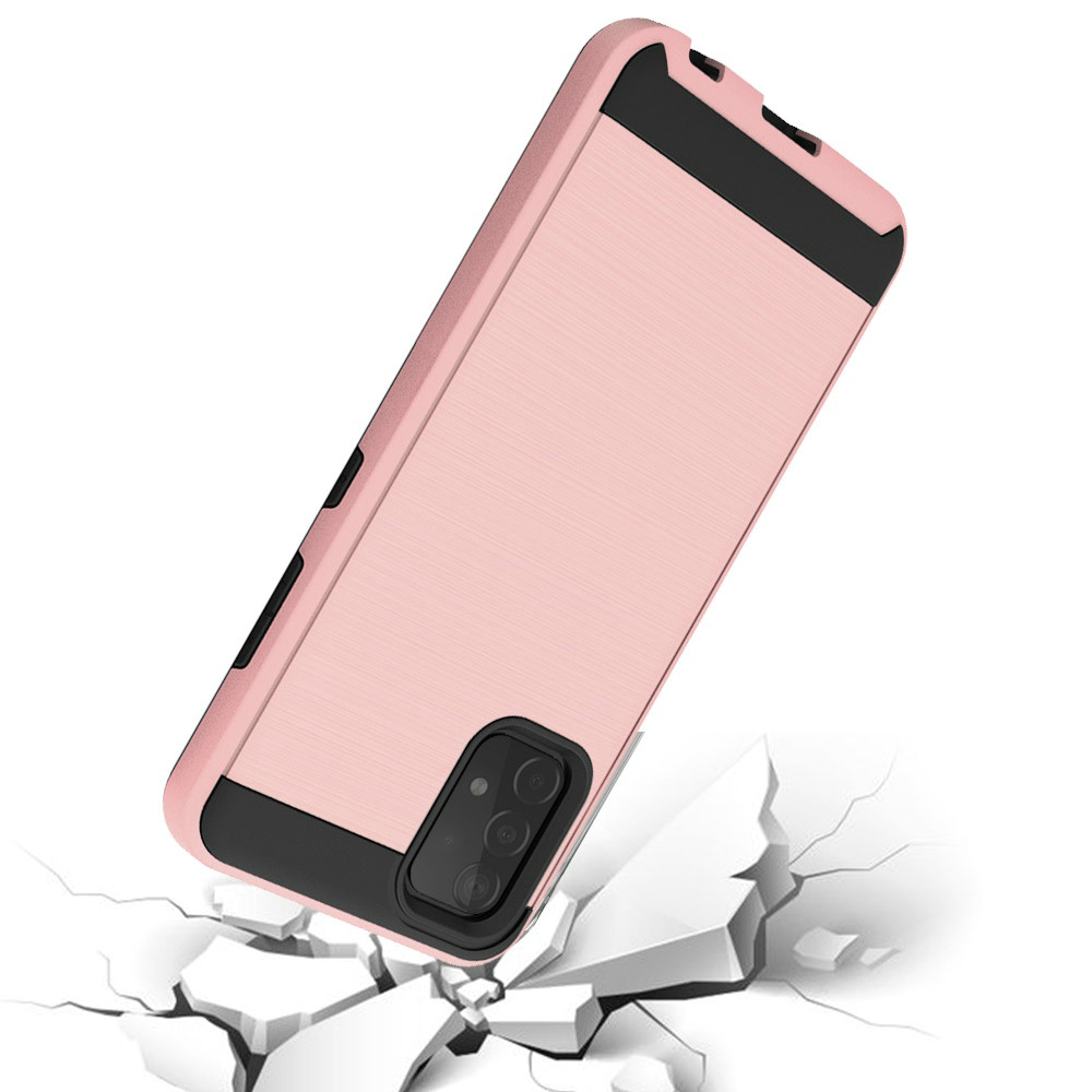 Funda cepillada resistente híbrida de poliuretano termoplástico + cubierta a prueba de golpes para PC para Samsung Galaxy A52 5G - Imagen 37 de 49