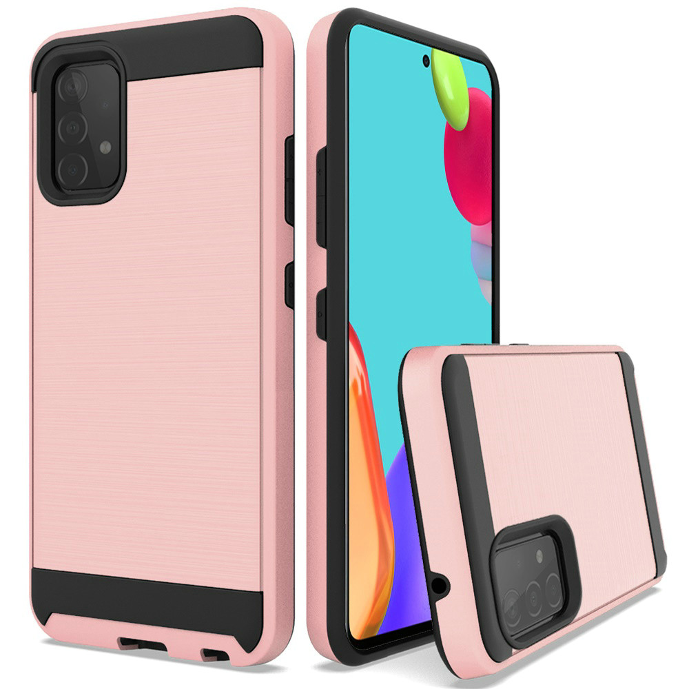 Funda cepillada resistente híbrida de poliuretano termoplástico + cubierta a prueba de golpes para PC para Samsung Galaxy A52 5G - Imagen 35 de 49