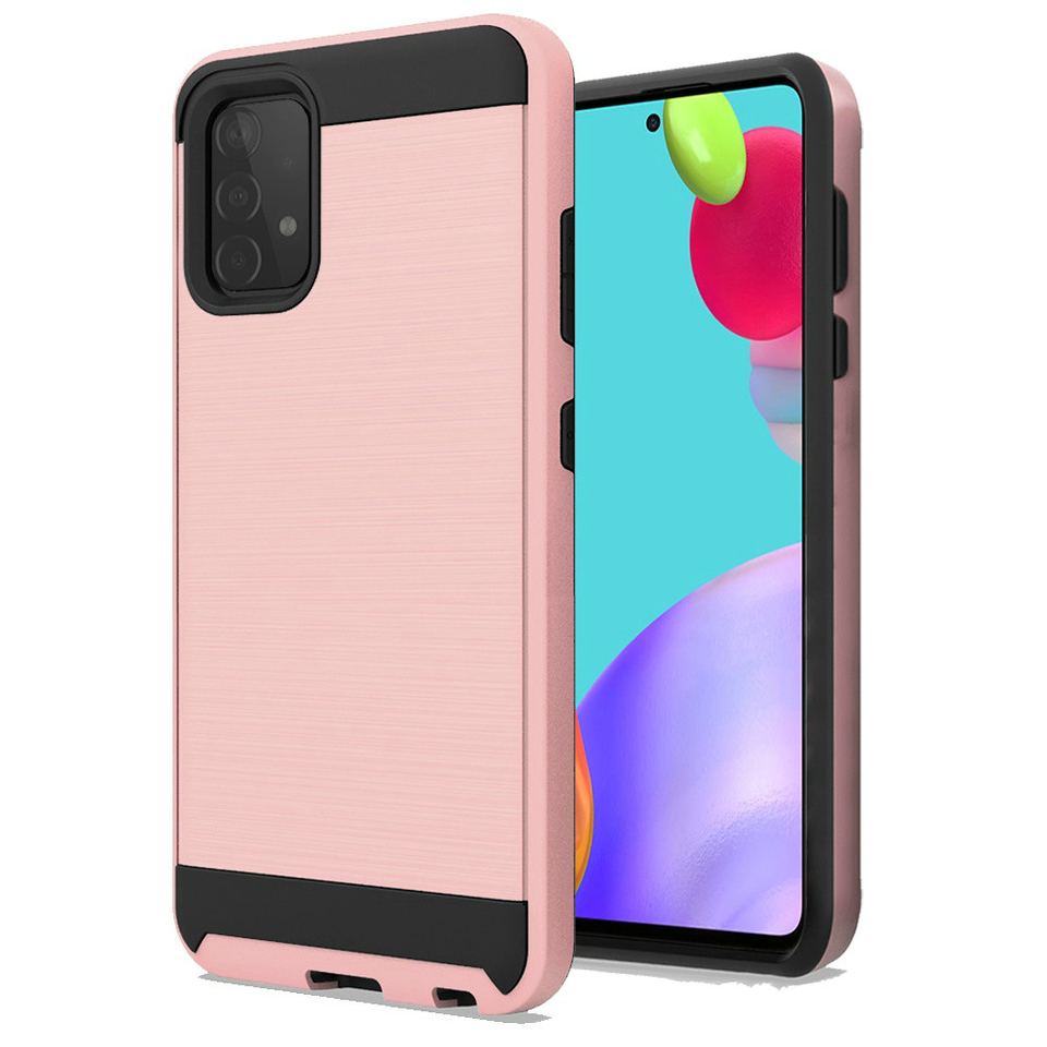 Funda cepillada resistente híbrida de poliuretano termoplástico + cubierta a prueba de golpes para PC para Samsung Galaxy A52 5G - Imagen 38 de 49