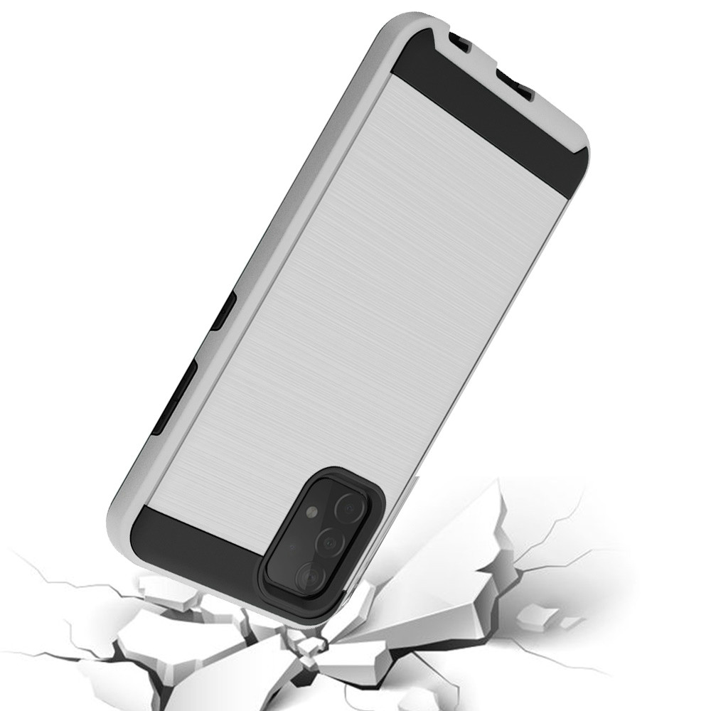 Funda cepillada resistente híbrida de poliuretano termoplástico + cubierta a prueba de golpes para PC para Samsung Galaxy A52 5G - Imagen 45 de 49