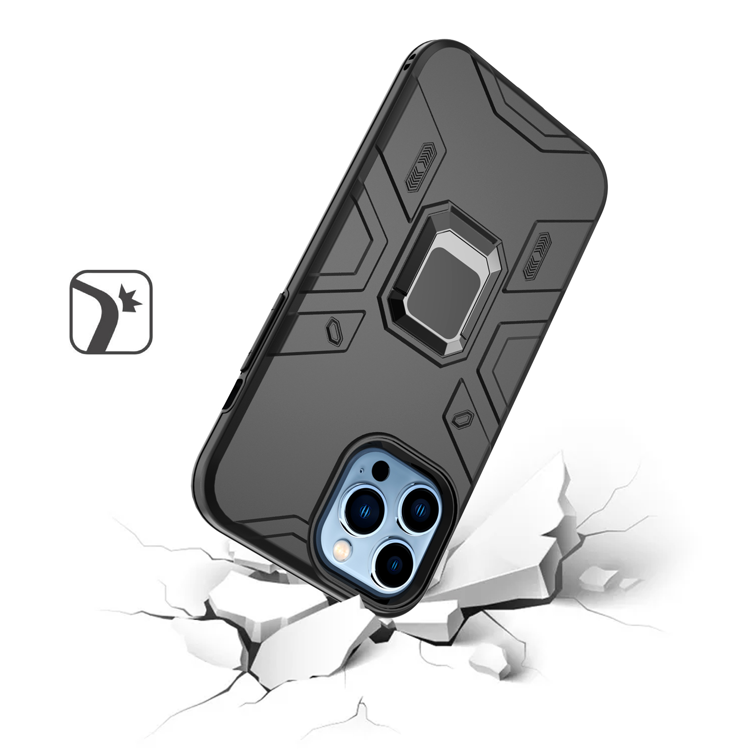 Custodia per Samsung Galaxy A53 5G sottile robusta ibrida con supporto anello magnetico - Foto 16 di 32