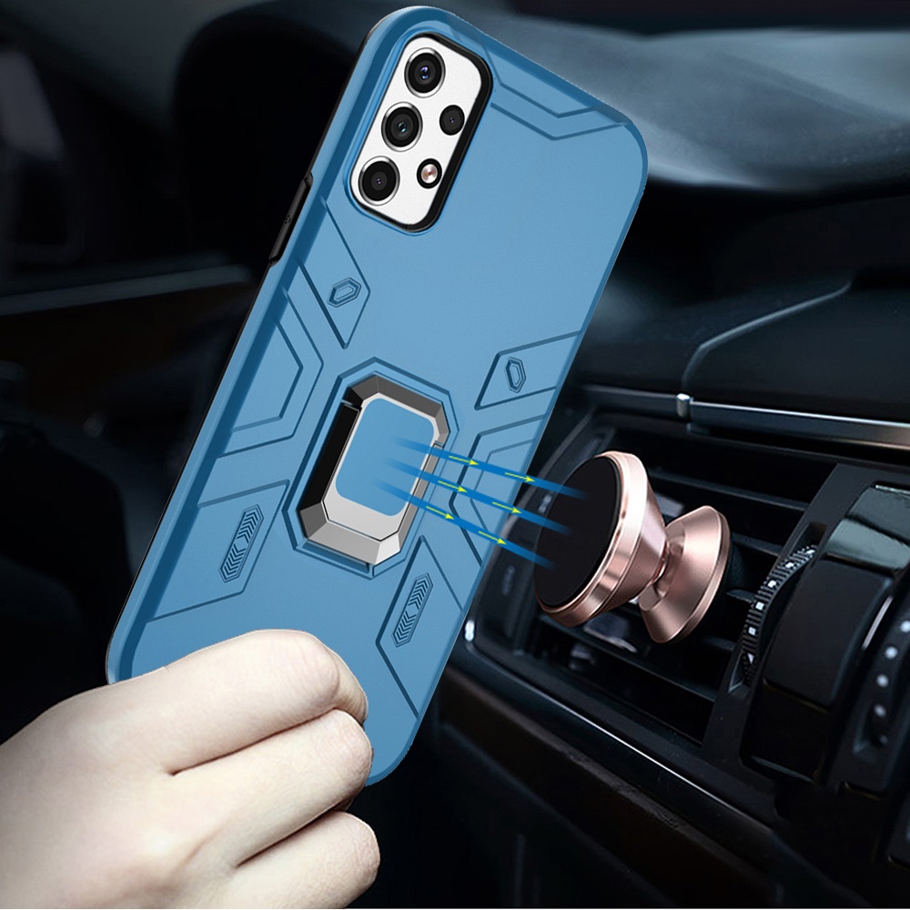 Custodia per Samsung Galaxy A53 5G sottile robusta ibrida con supporto anello magnetico - Foto 19 di 32