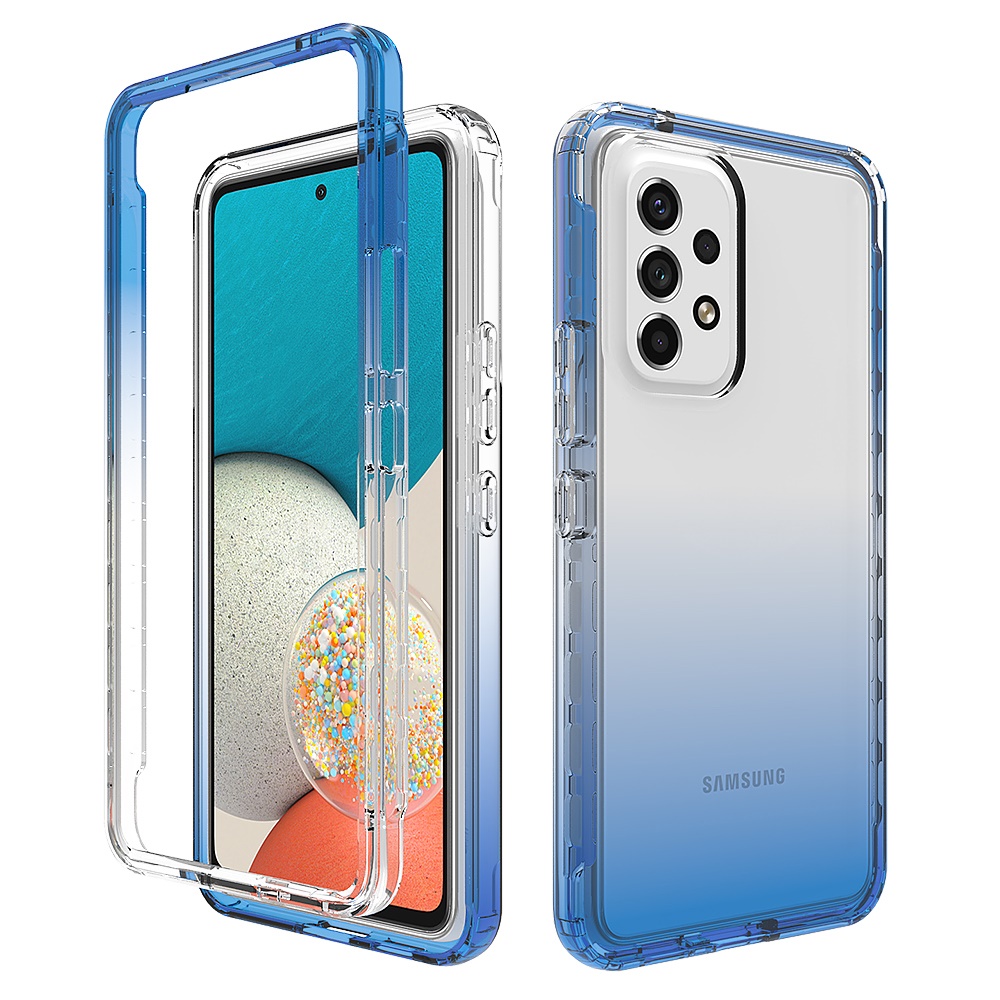 For Samsung Galaxy A53 5G Hybrid Clear Two Tone Shockproof Hard Frame Case Cover - Picture 9 of 25