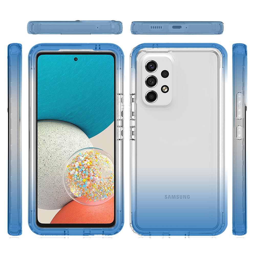 For Samsung Galaxy A53 5G Hybrid Clear Two Tone Shockproof Hard Frame Case Cover - Picture 10 of 25