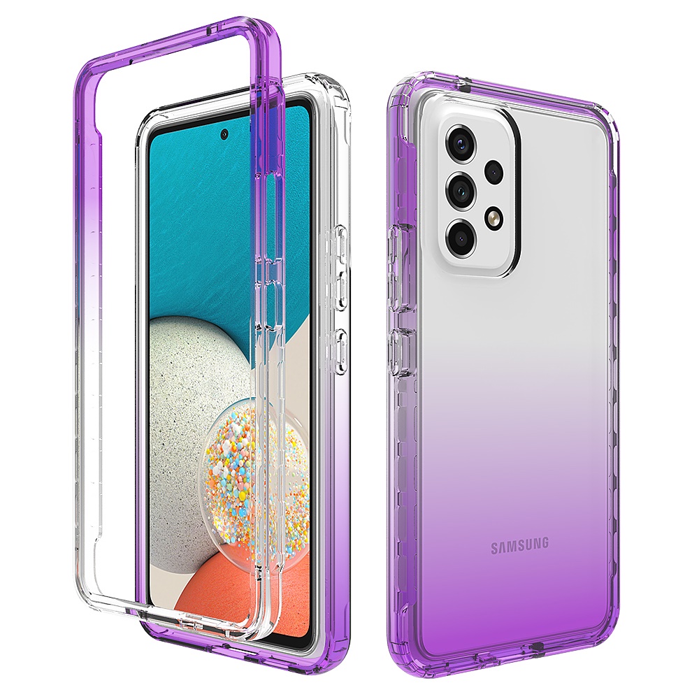 For Samsung Galaxy A53 5G Hybrid Clear Two Tone Shockproof Hard Frame Case Cover - Picture 15 of 25