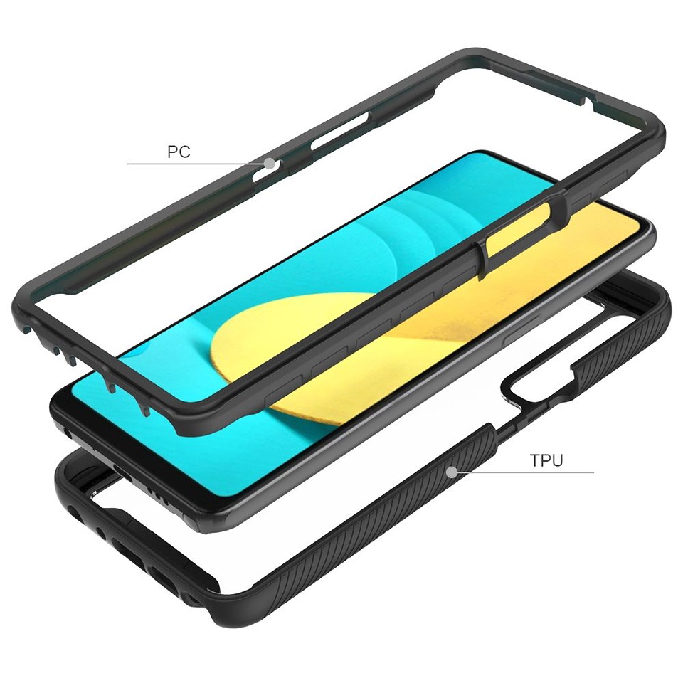 For Samsung Galaxy A53 5G Clear Dual Layer Rugged Bumper Frame Hybrid Case Cover - Picture 16 of 41