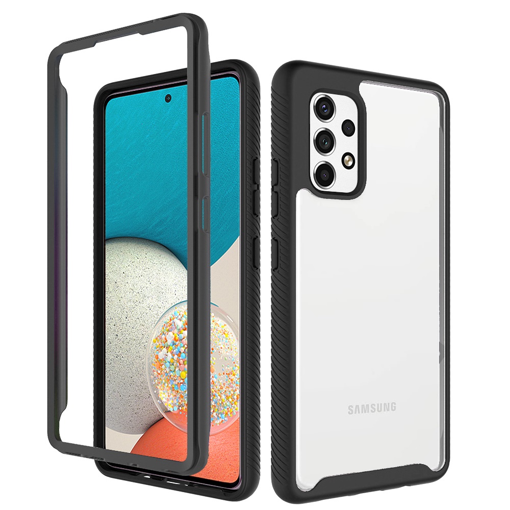 For Samsung Galaxy A53 5G Clear Dual Layer Rugged Bumper Frame Hybrid Case Cover - Picture 11 of 41
