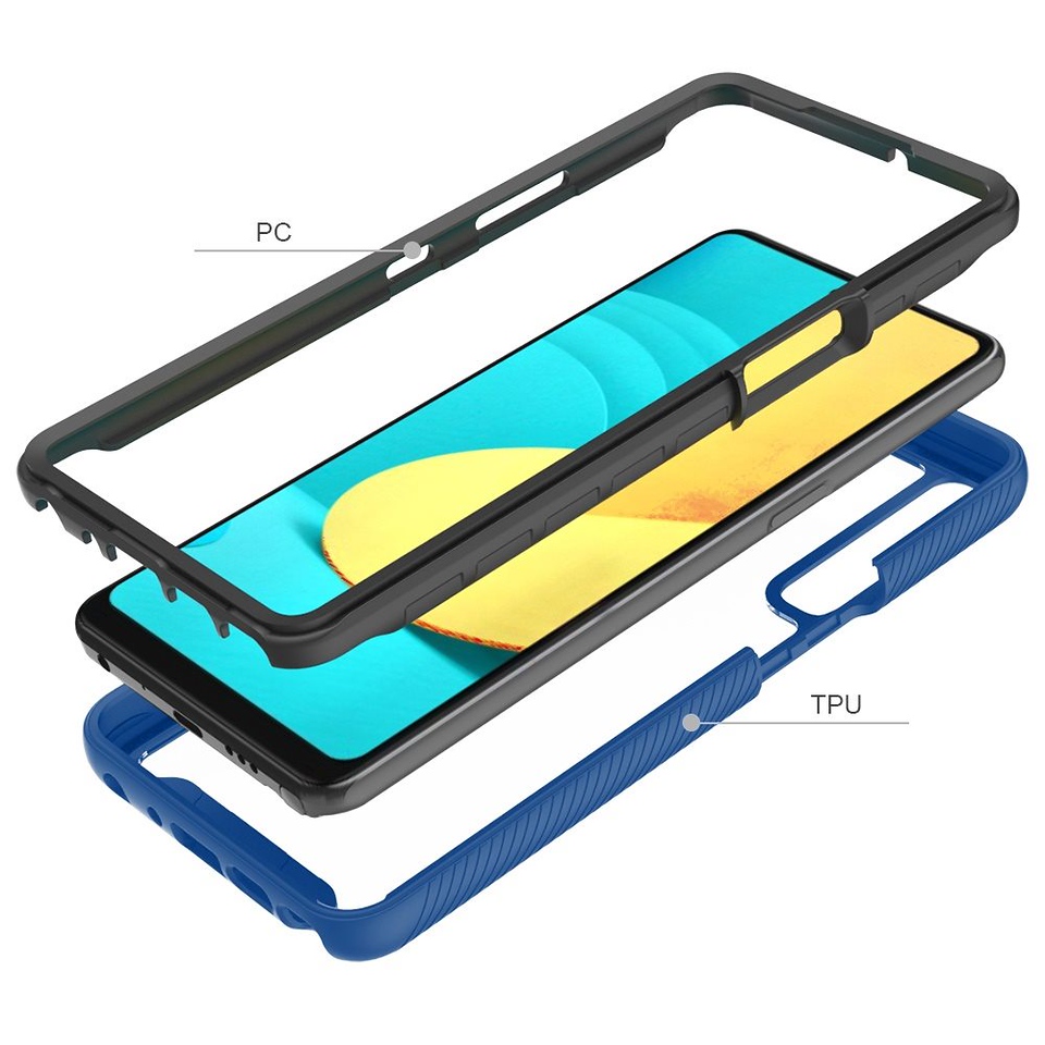 For Samsung Galaxy A53 5G Clear Dual Layer Rugged Bumper Frame Hybrid Case Cover - Picture 24 of 41