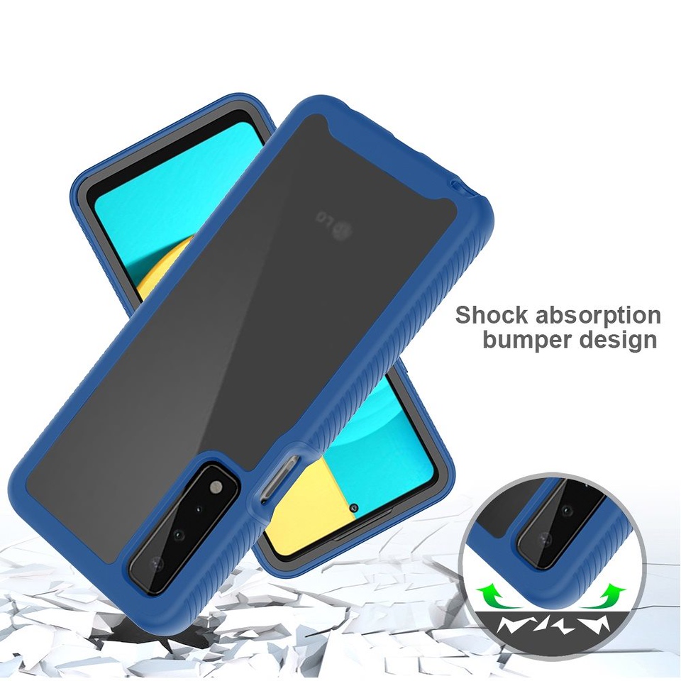 For Samsung Galaxy A53 5G Clear Dual Layer Rugged Bumper Frame Hybrid Case Cover - Picture 23 of 41