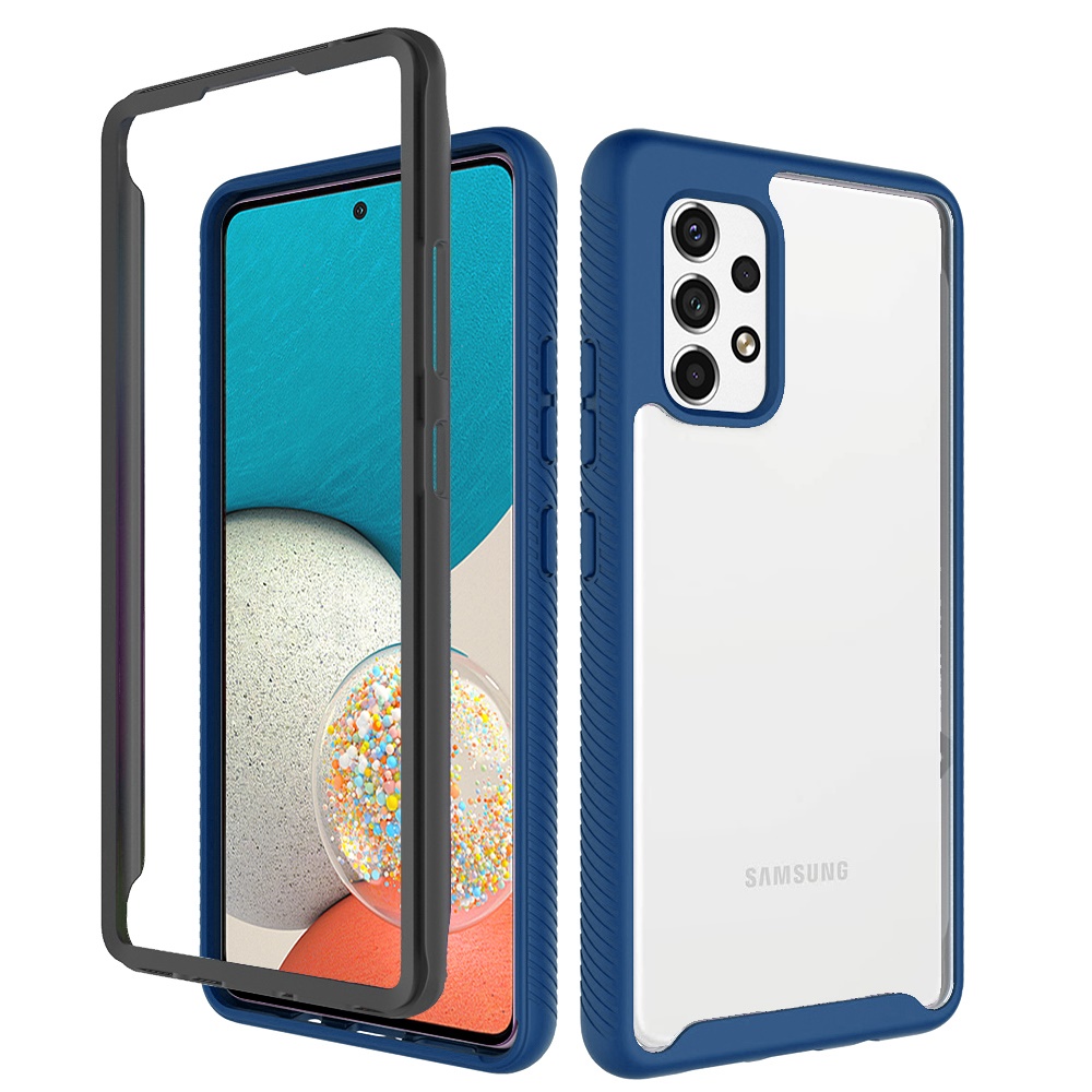 For Samsung Galaxy A53 5G Clear Dual Layer Rugged Bumper Frame Hybrid Case Cover - Picture 19 of 41