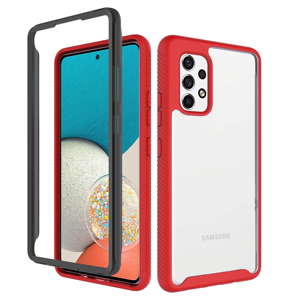 For Samsung Galaxy A53 5G Clear Dual Layer Rugged Bumper Frame Hybrid Case Cover - Picture 27 of 41