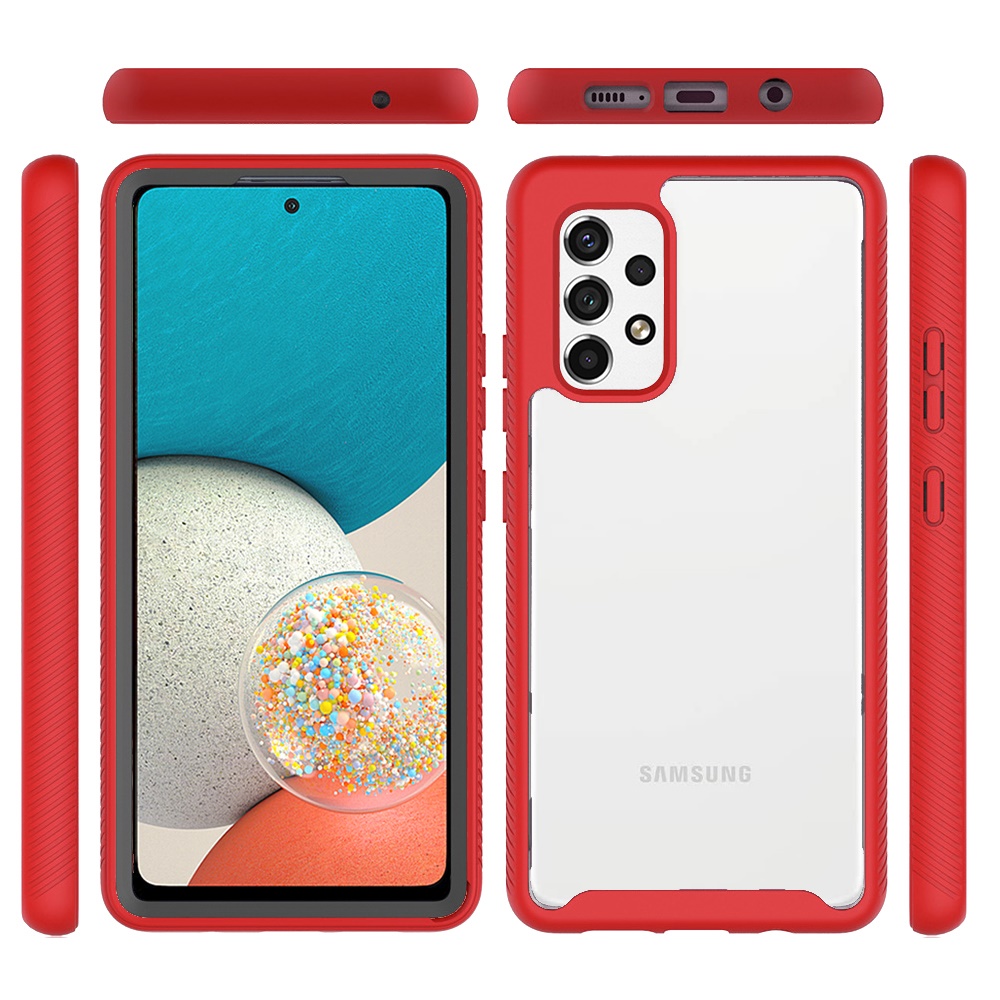 For Samsung Galaxy A53 5G Clear Dual Layer Rugged Bumper Frame Hybrid Case Cover - Picture 28 of 41