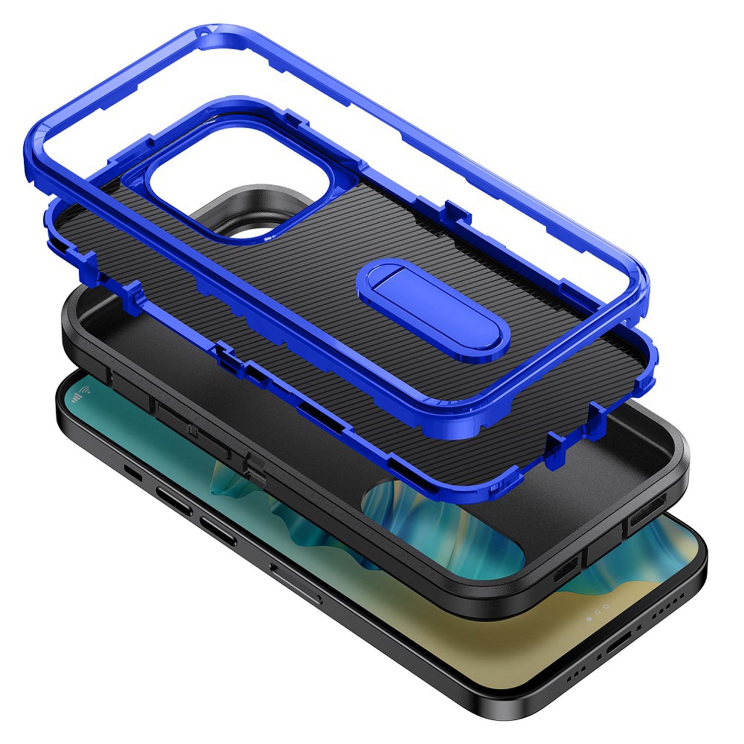 For Samsung Galaxy A53 5G Hybrid Hard PC with Kickstand TPU Rubber Case Cover - Picture 19 of 38