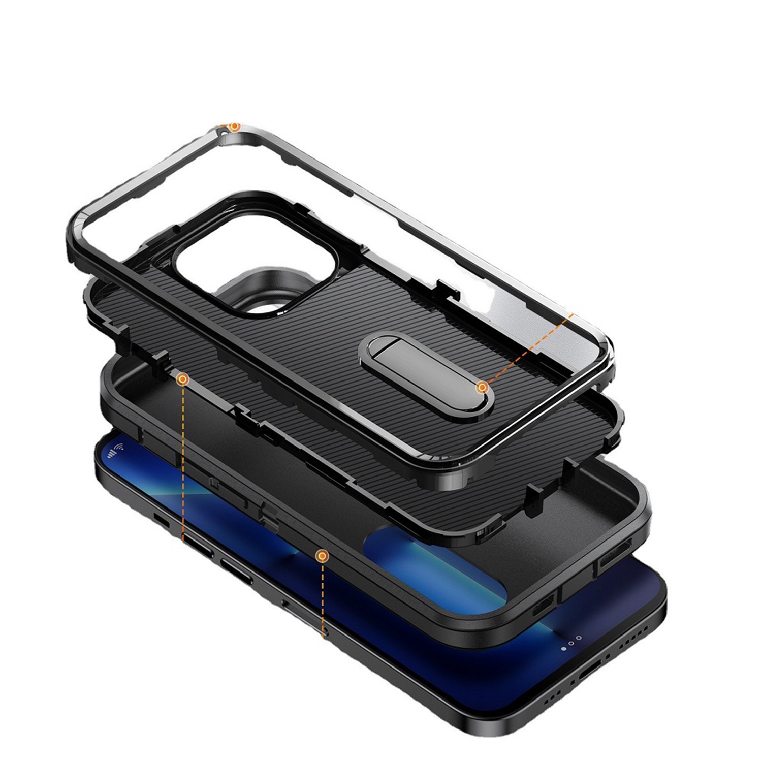 For Samsung Galaxy A53 5G Hybrid Hard PC with Kickstand TPU Rubber Case Cover - Picture 12 of 38