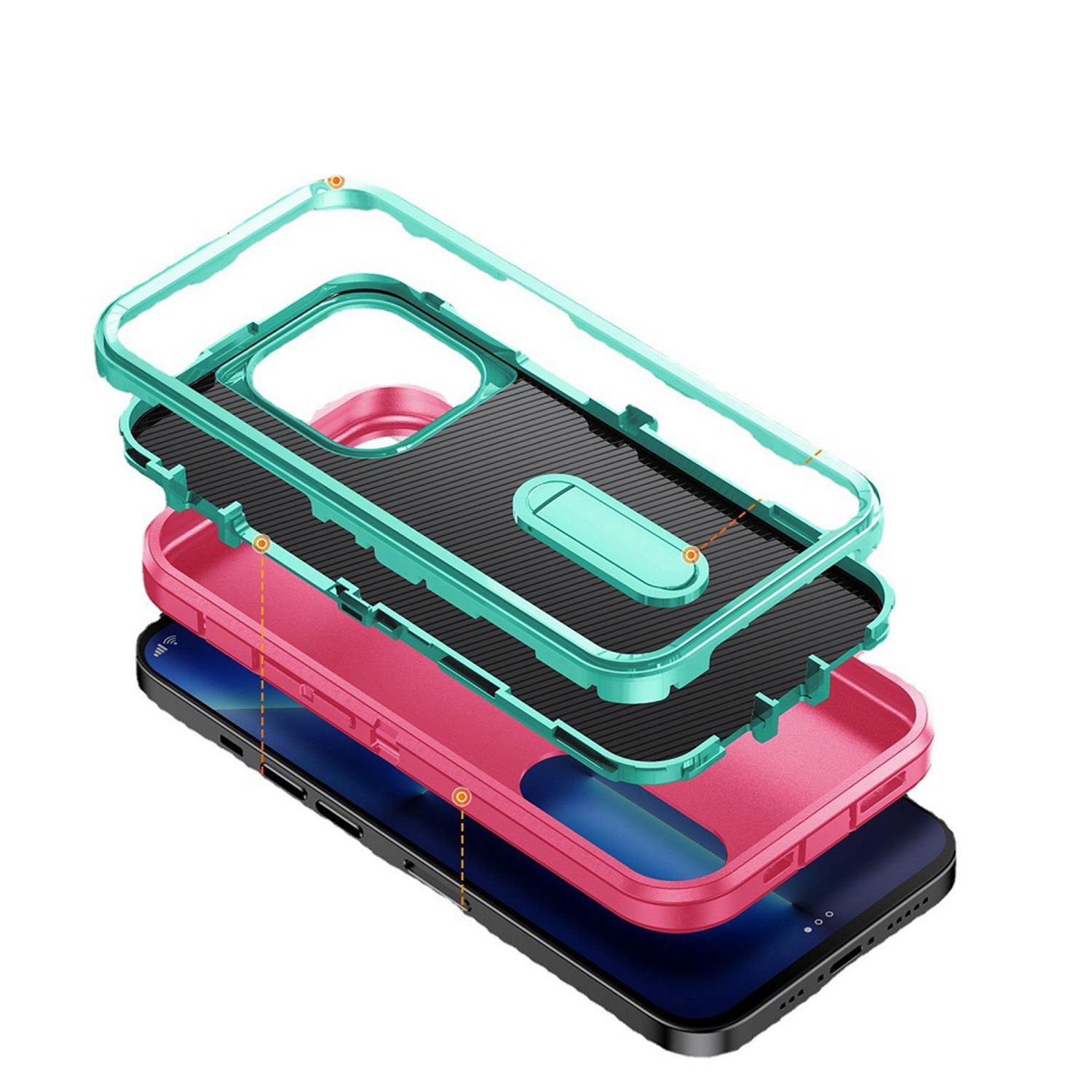 For Samsung Galaxy A53 5G Hybrid Hard PC with Kickstand TPU Rubber Case Cover - Picture 37 of 38