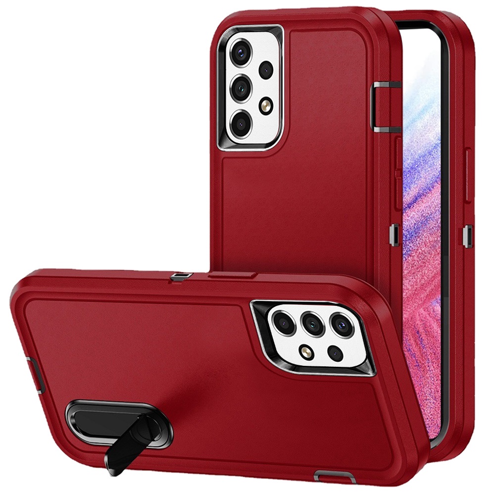 For Samsung Galaxy A53 5G Hybrid Hard PC with Kickstand TPU Rubber Case Cover - Picture 22 of 38
