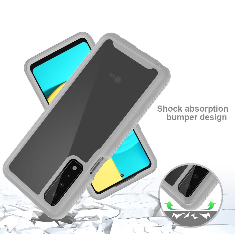 For Samsung Galaxy A53 5G Clear Dual Layer Rugged Bumper Frame Hybrid Case Cover - Picture 39 of 41